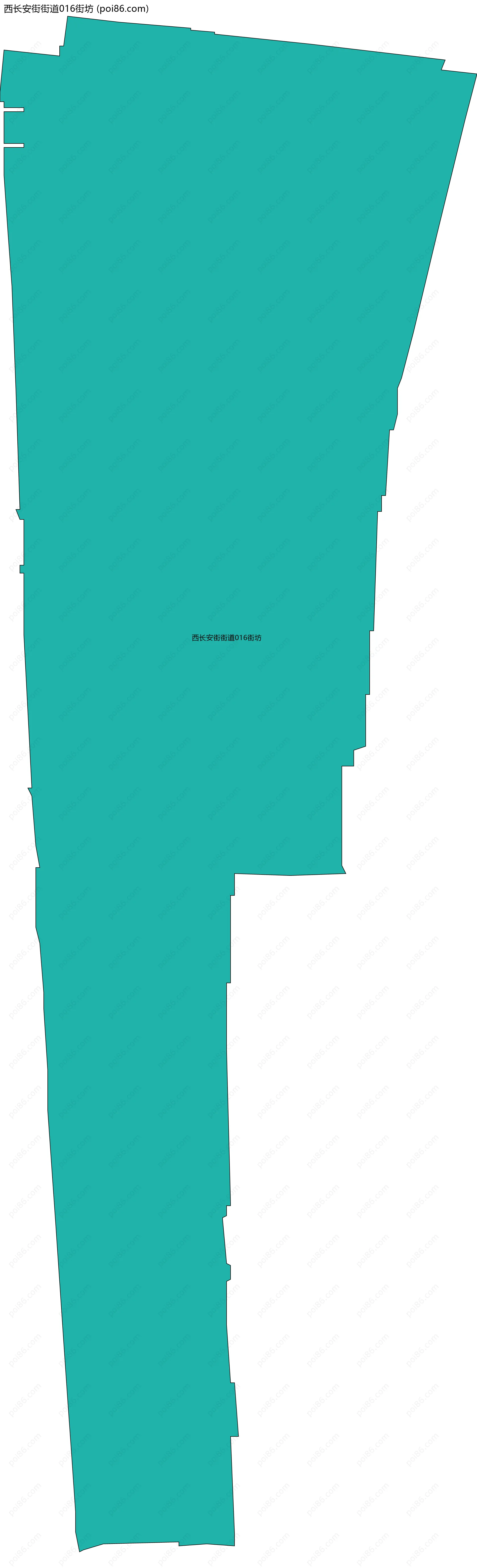 西长安街街道016街坊边界地图