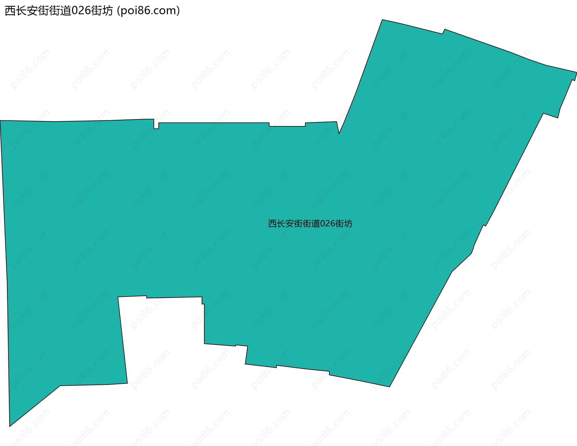 西长安街街道026街坊边界地图