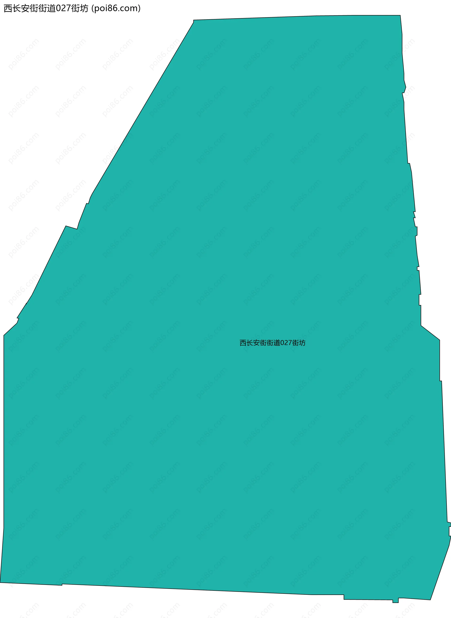 西长安街街道027街坊边界地图