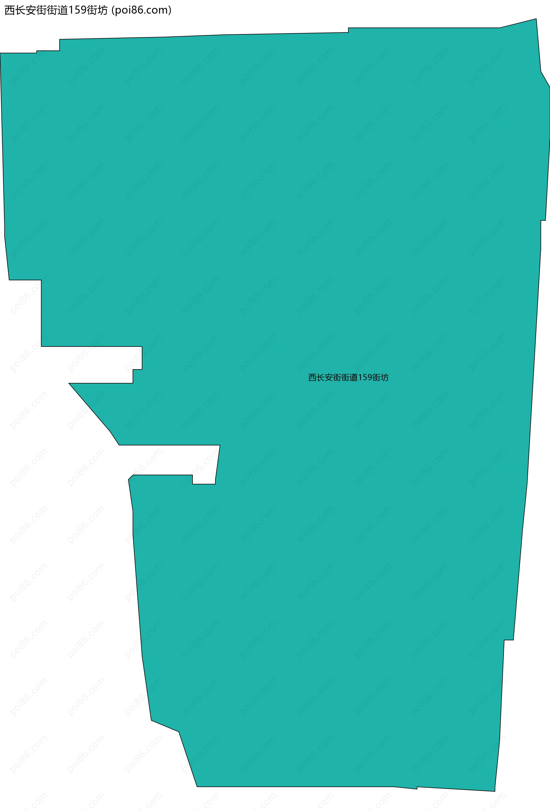 西长安街街道159街坊边界地图