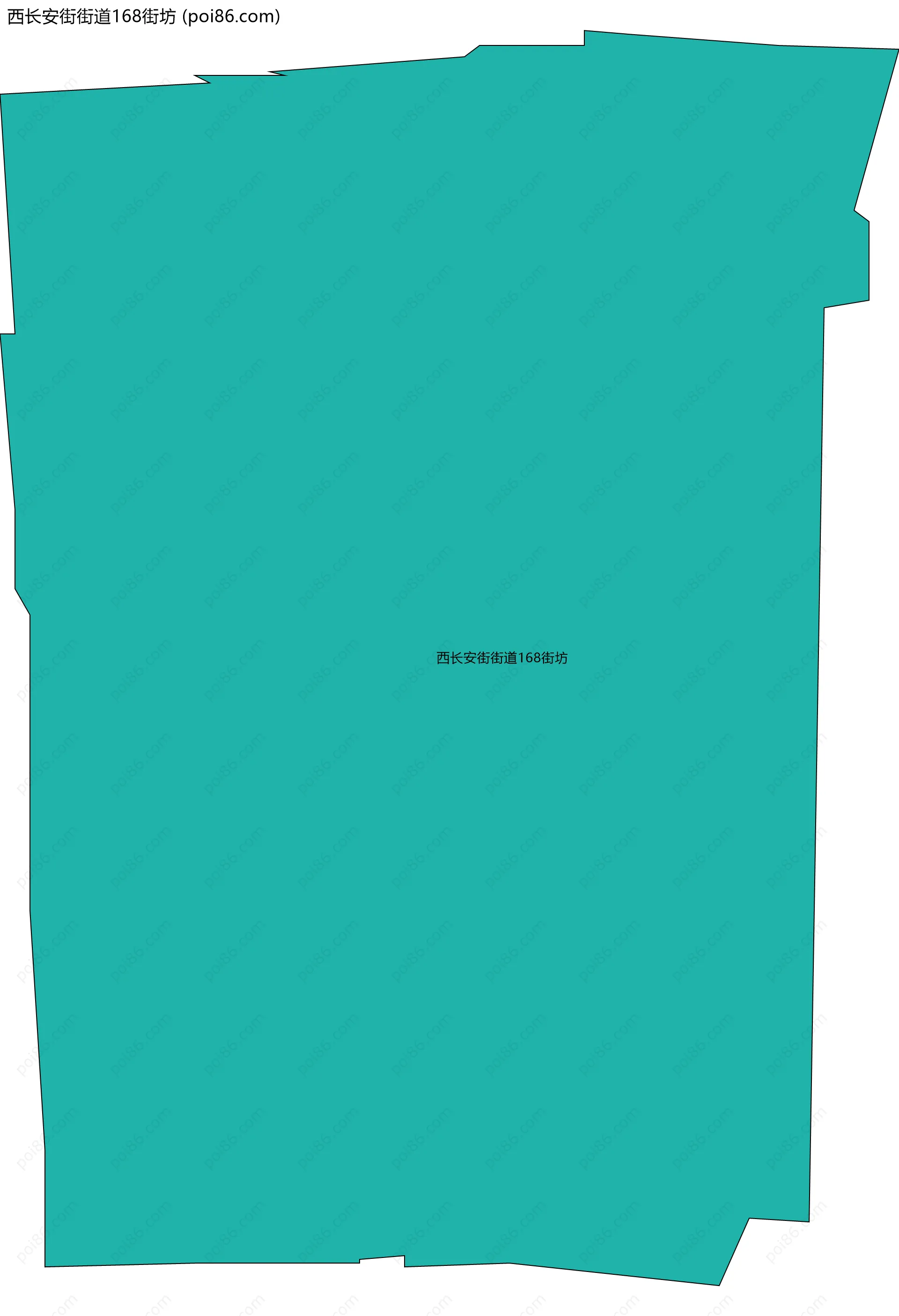 西长安街街道168街坊边界地图