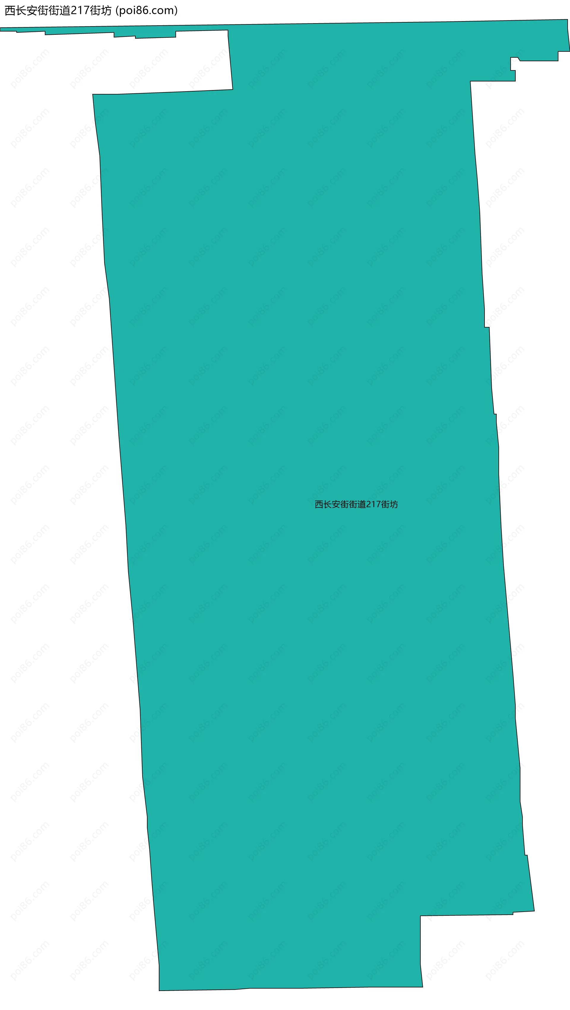 西长安街街道217街坊边界地图