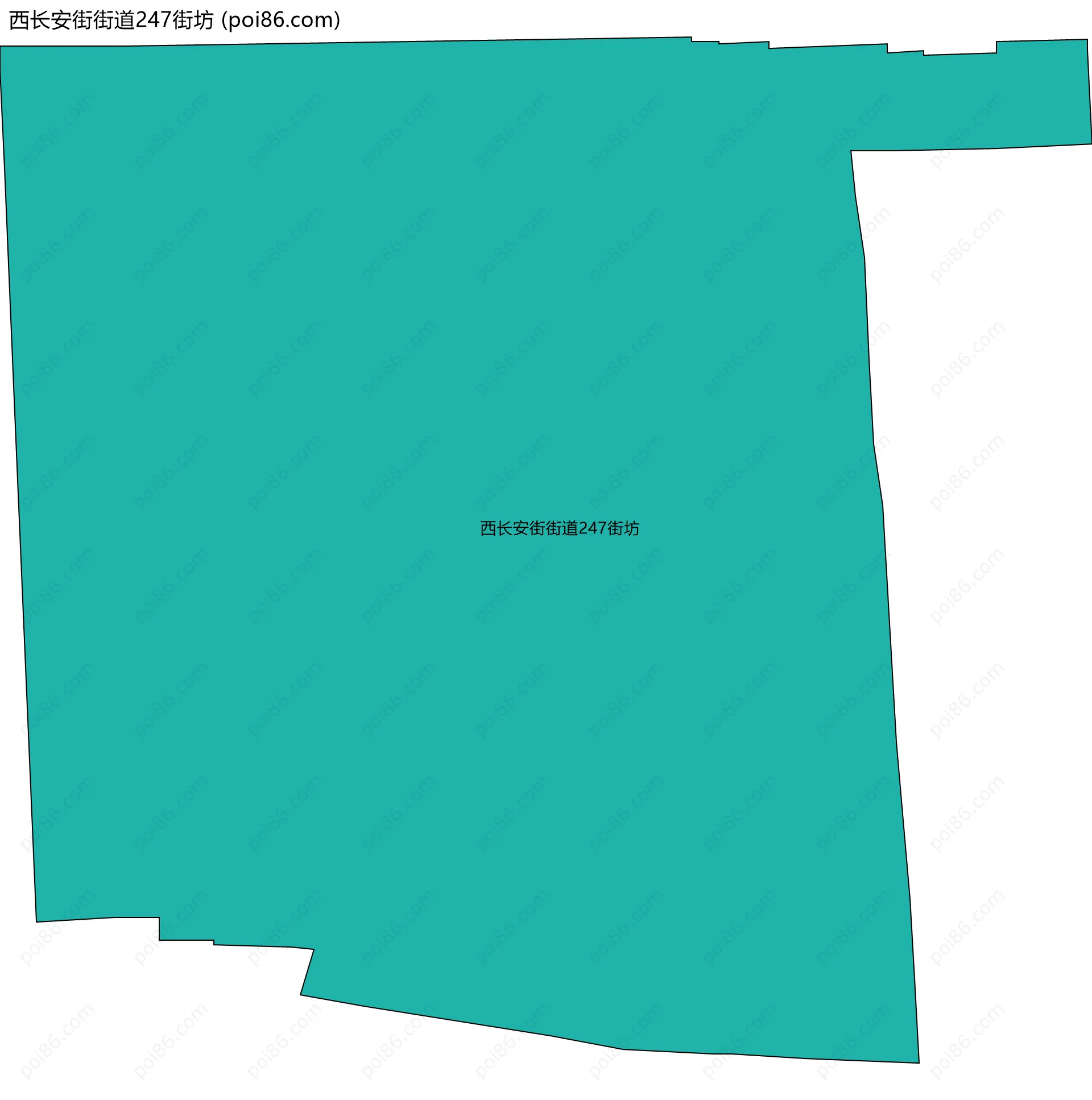 西长安街街道247街坊边界地图