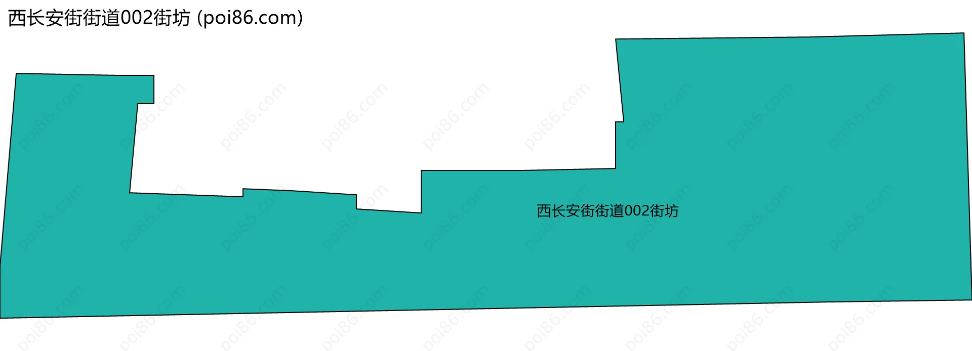西长安街街道002街坊边界地图