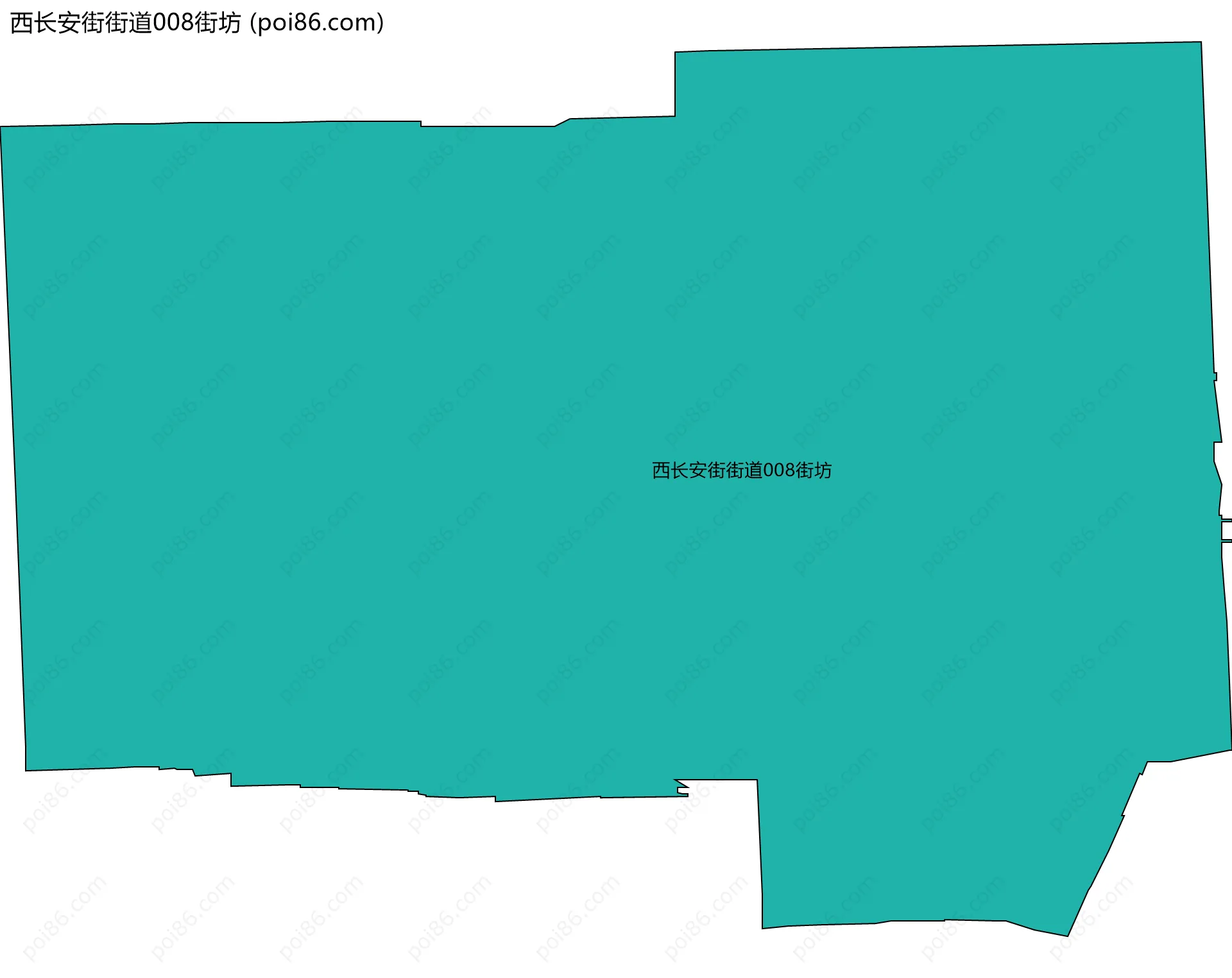 西长安街街道008街坊边界地图