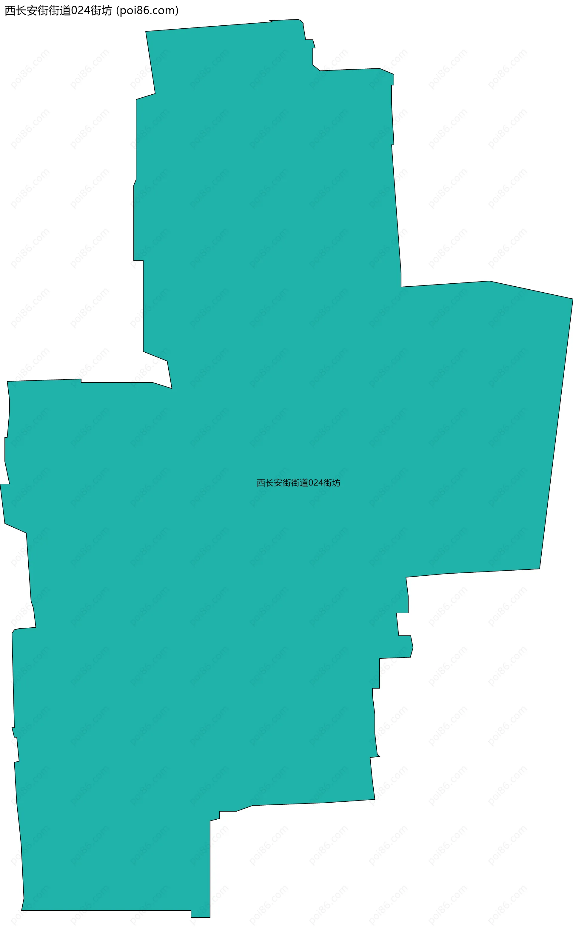 西长安街街道024街坊边界地图