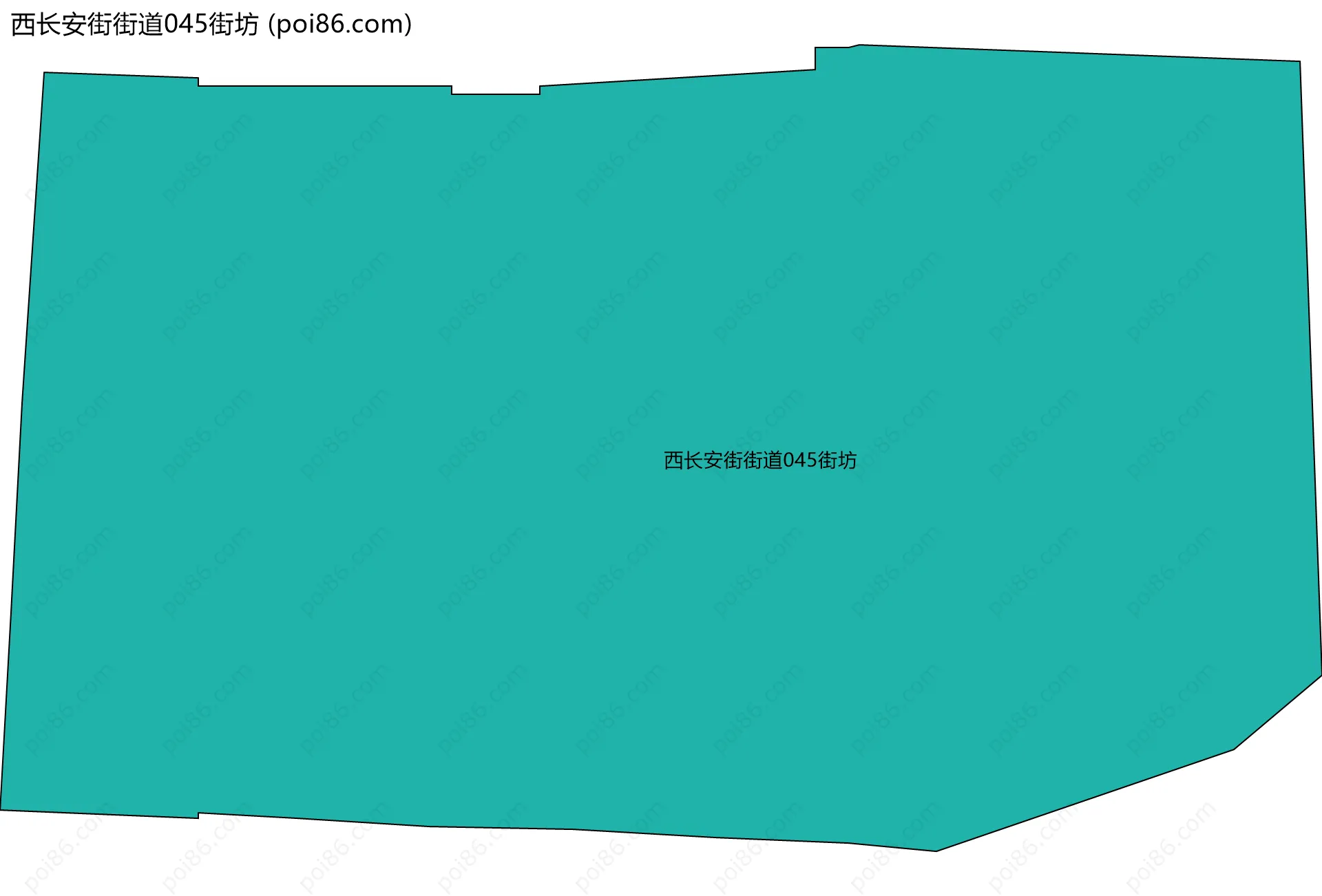 西长安街街道045街坊边界地图
