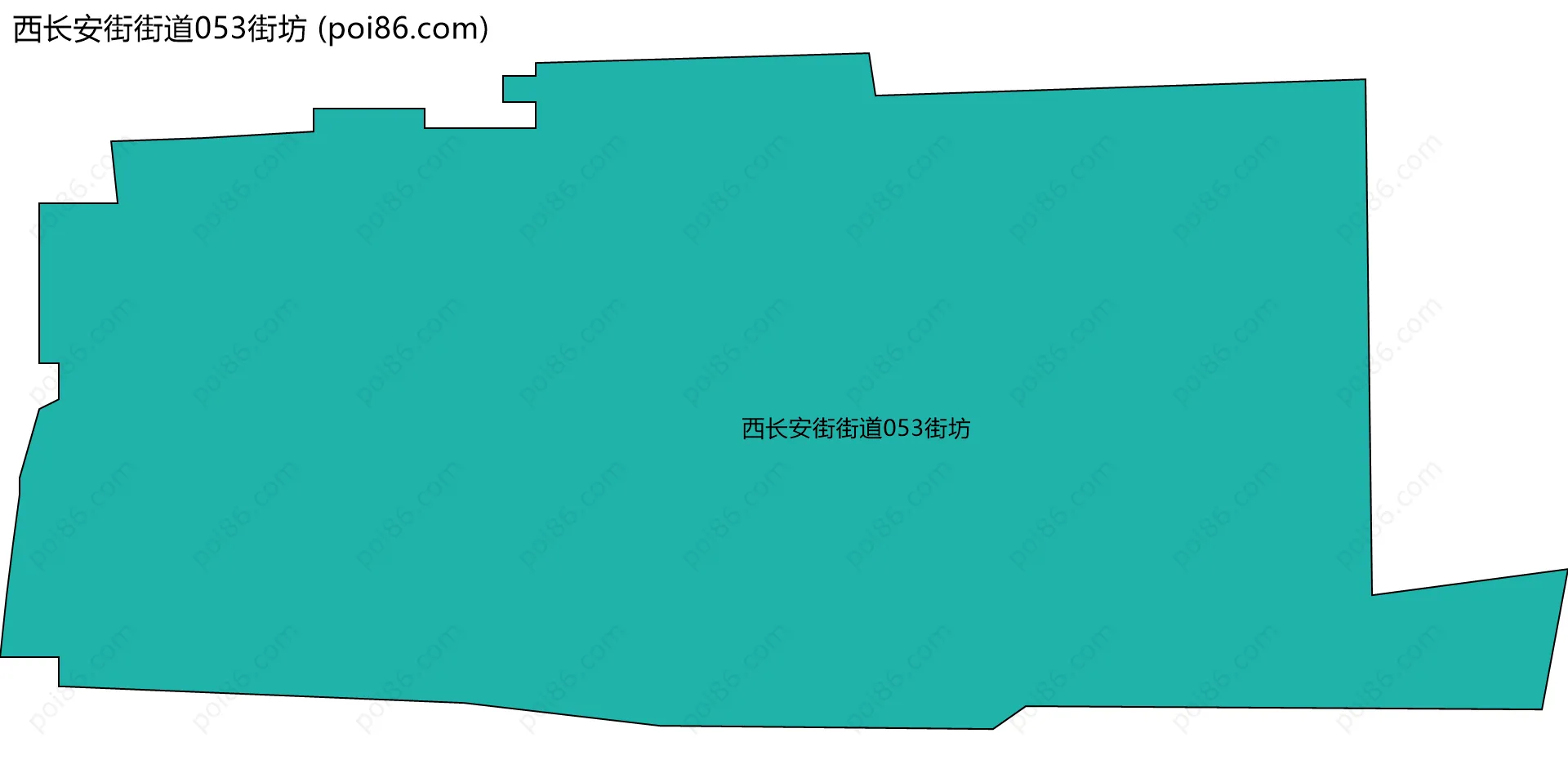 西长安街街道053街坊边界地图