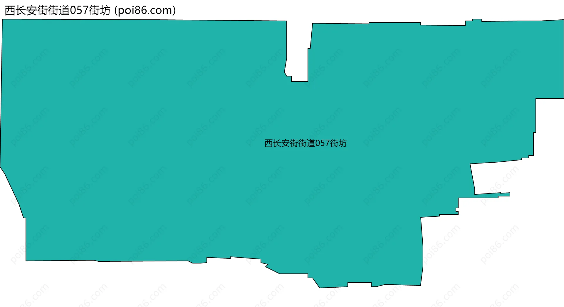 西长安街街道057街坊边界地图