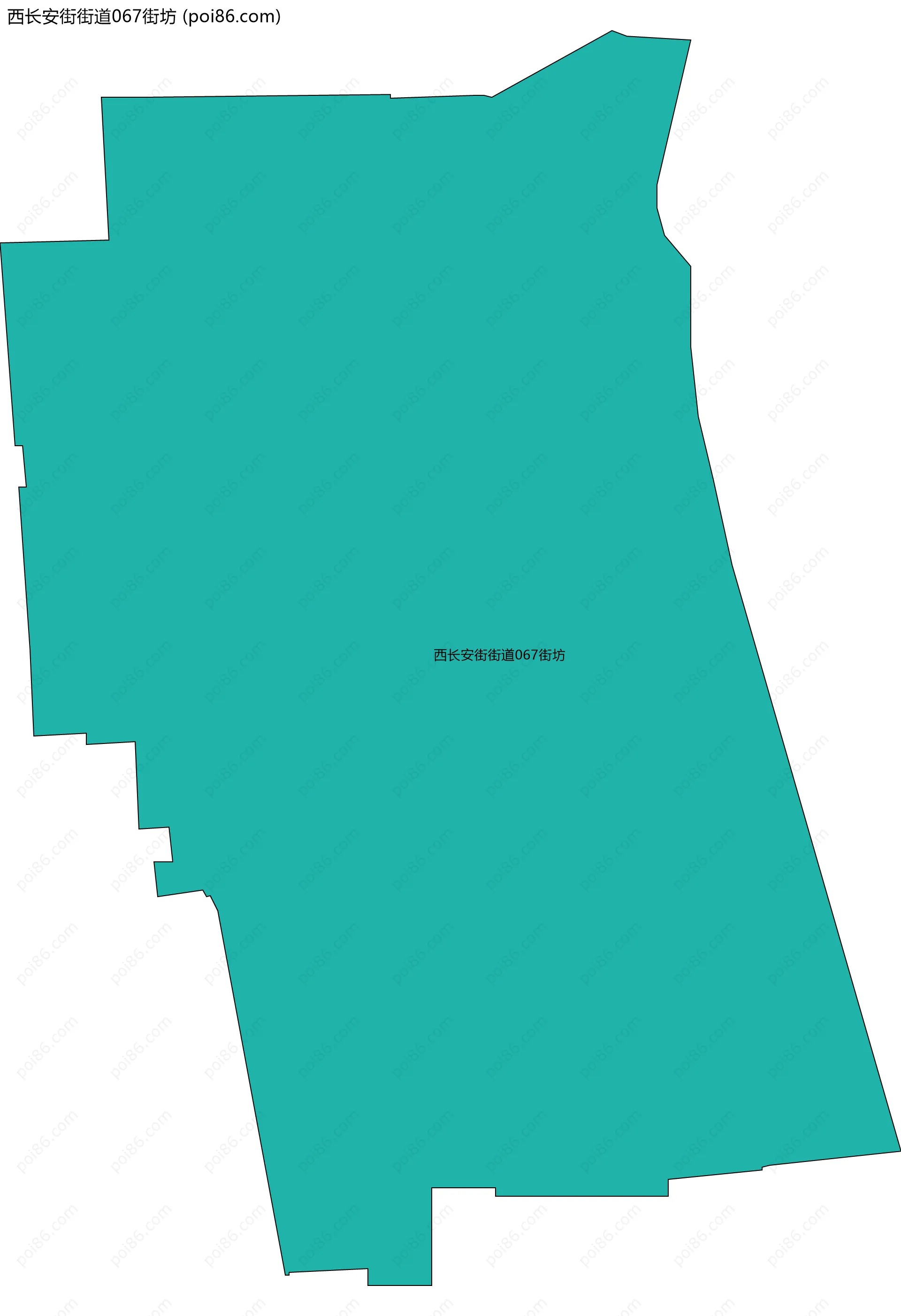 西长安街街道067街坊边界地图