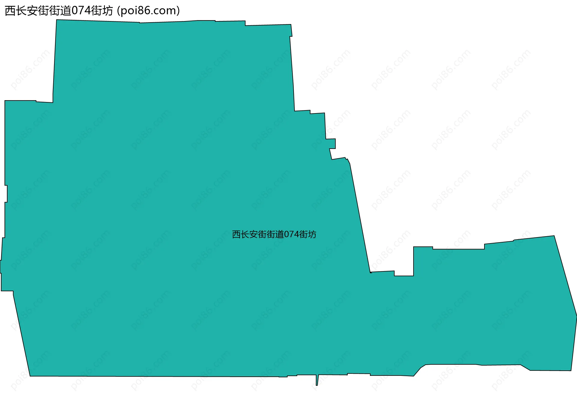西长安街街道074街坊边界地图
