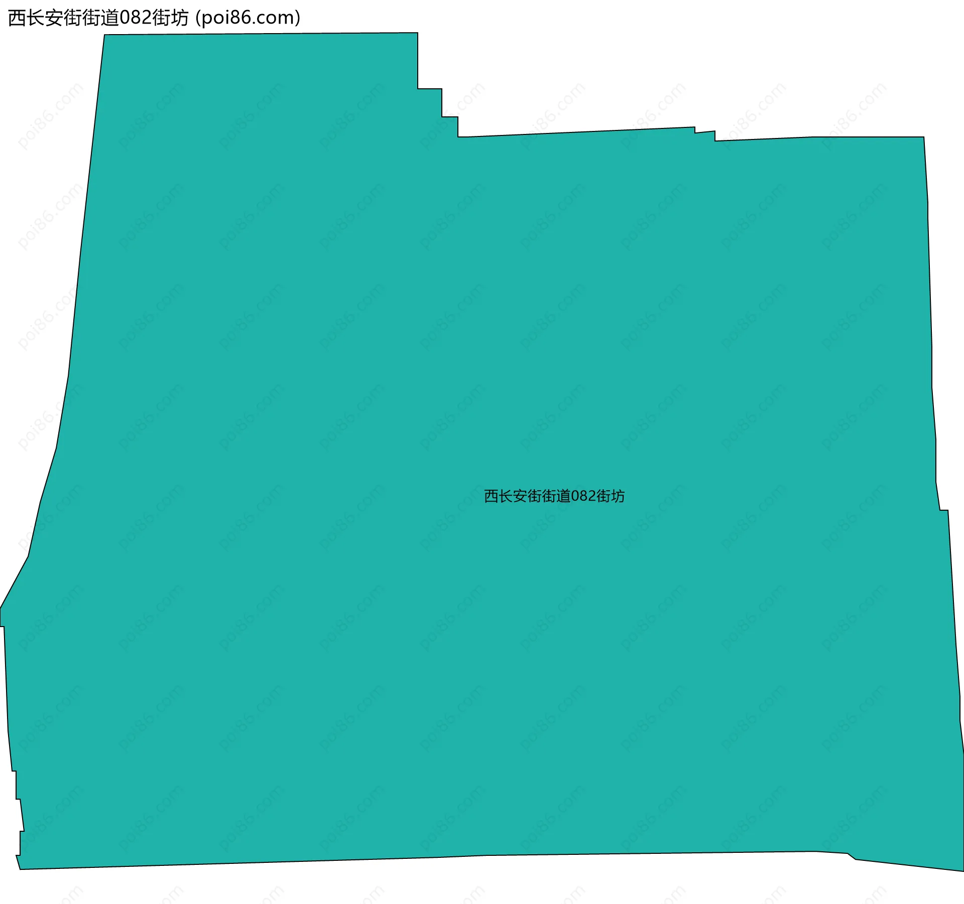 西长安街街道082街坊边界地图