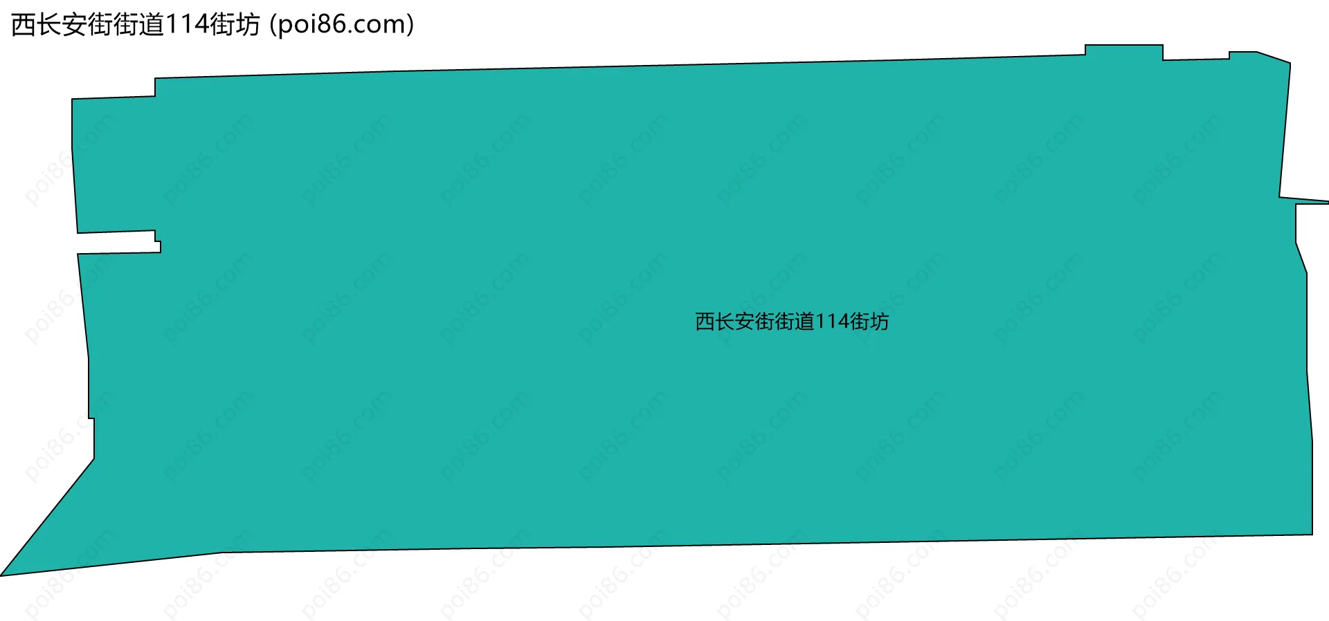 西长安街街道114街坊边界地图