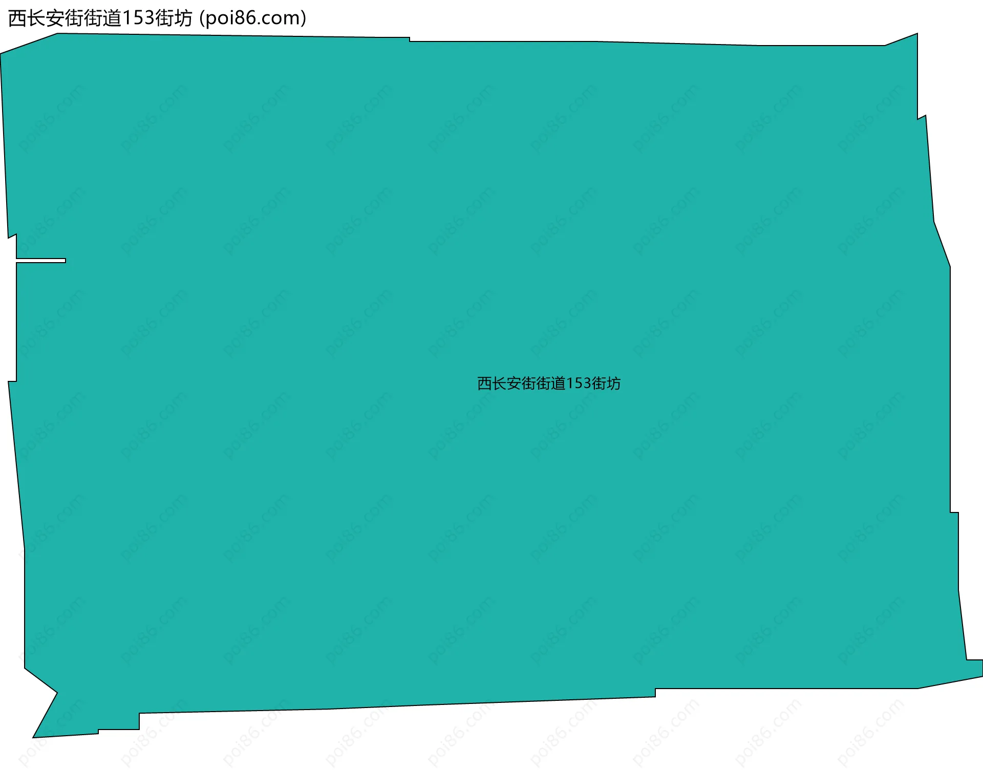 西长安街街道153街坊边界地图