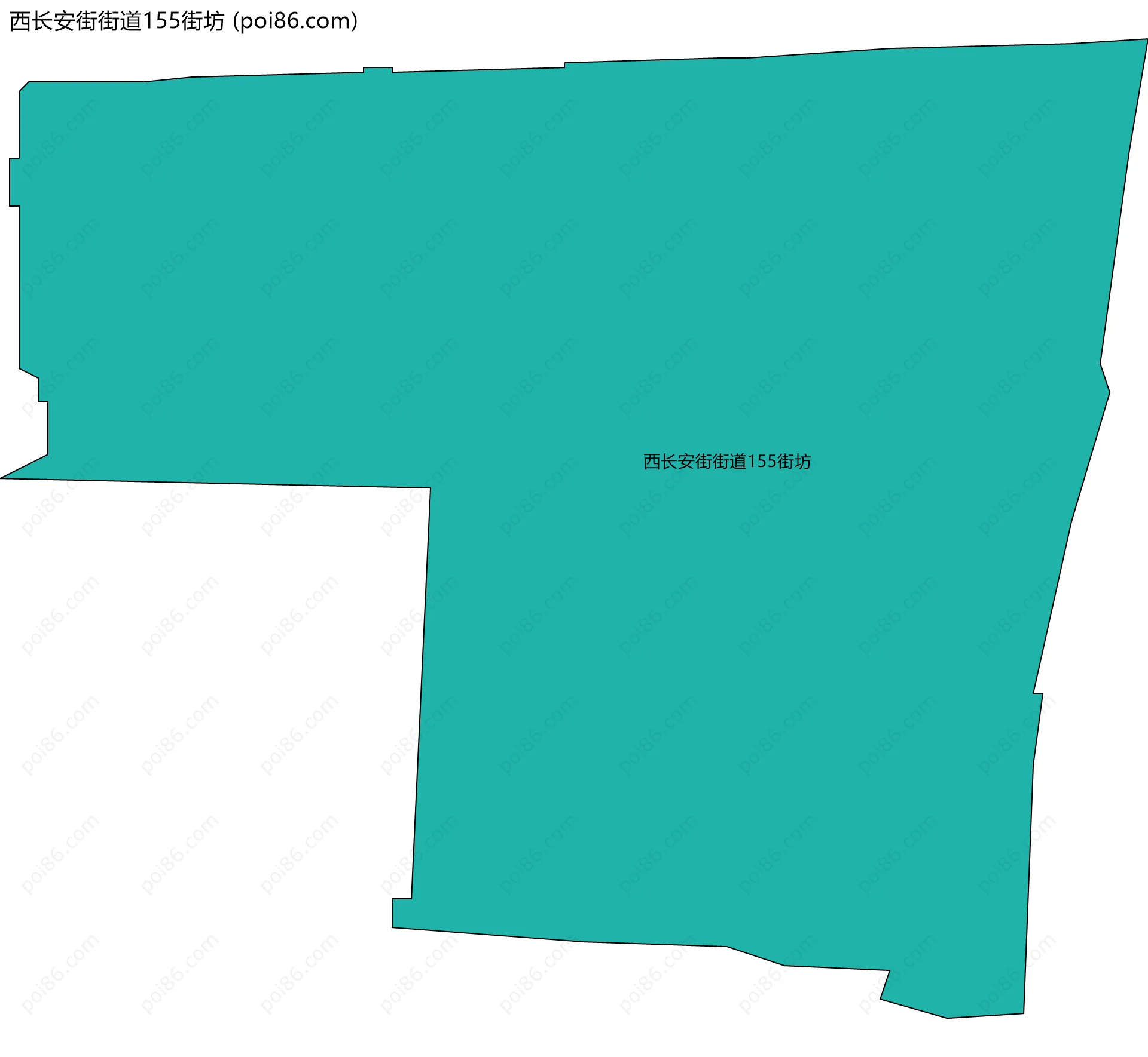 西长安街街道155街坊边界地图