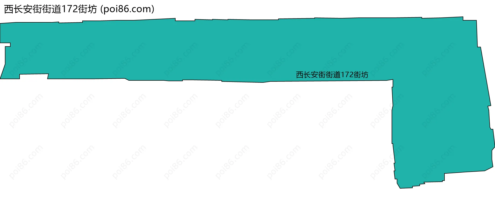西长安街街道172街坊边界地图