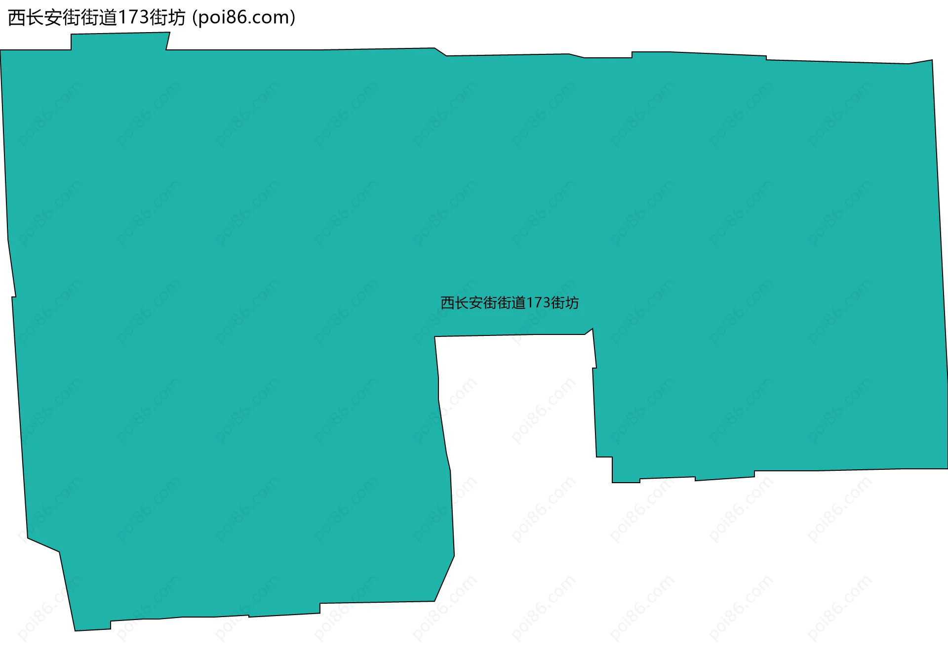 西长安街街道173街坊边界地图