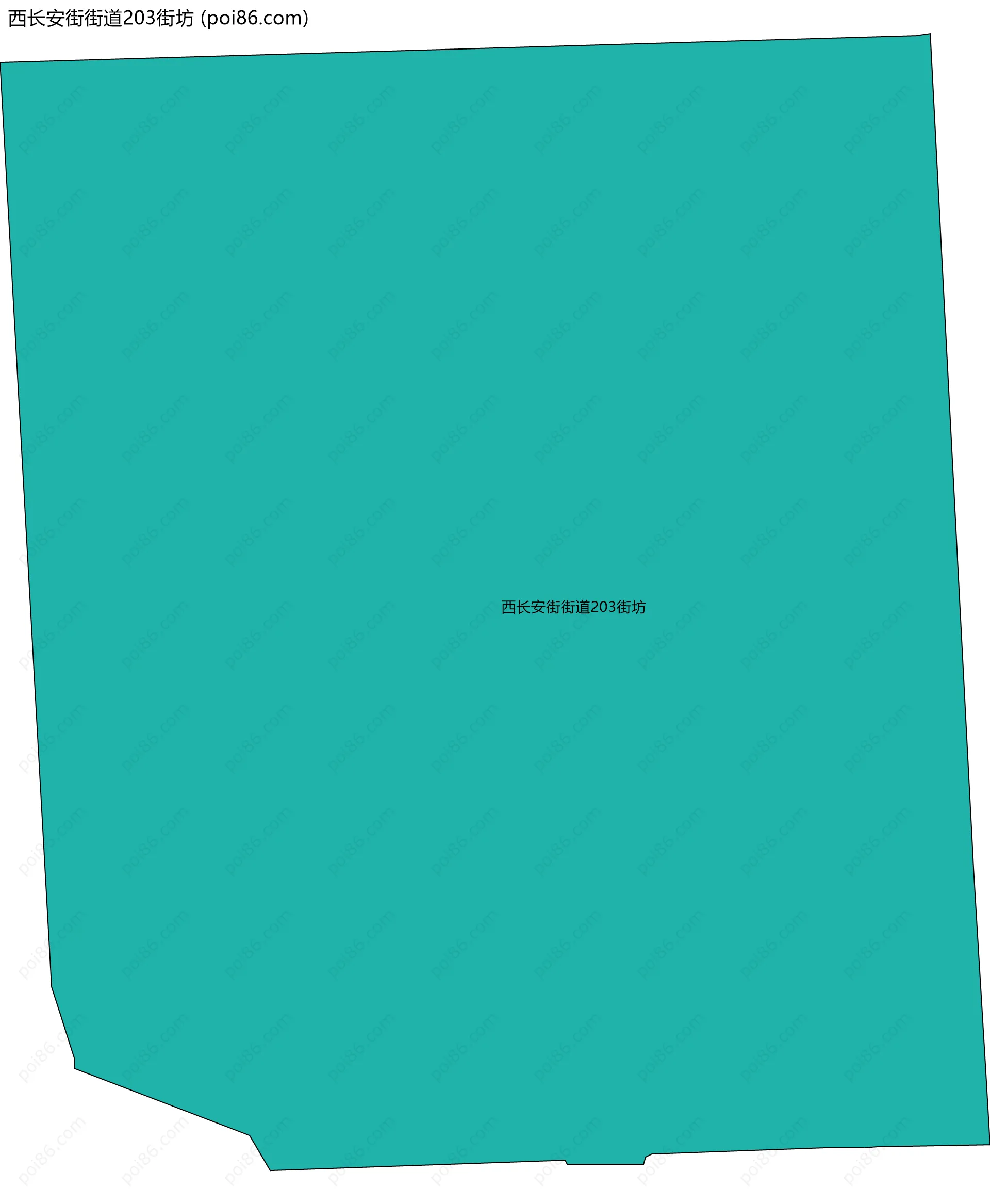西长安街街道203街坊边界地图