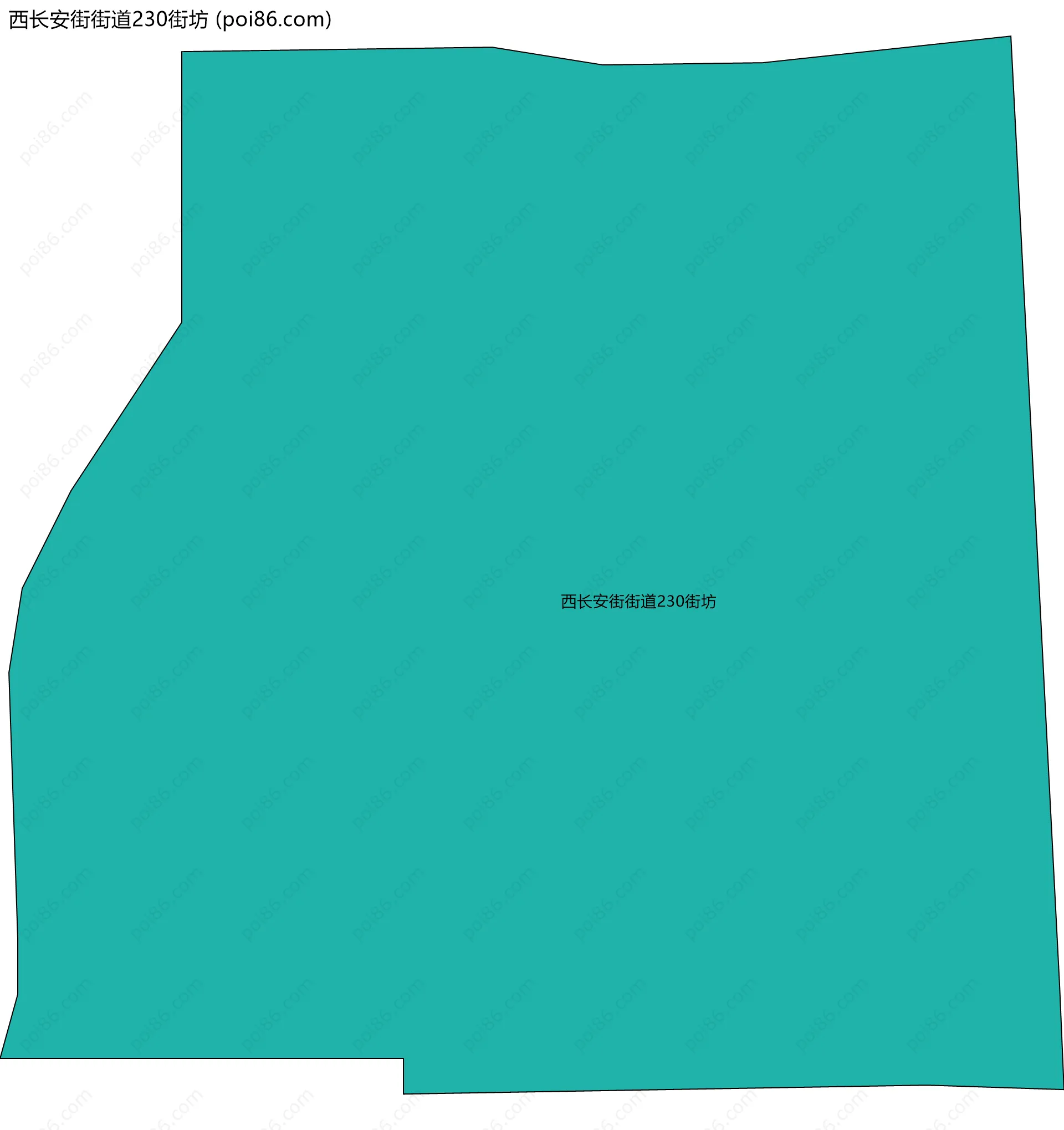 西长安街街道230街坊边界地图