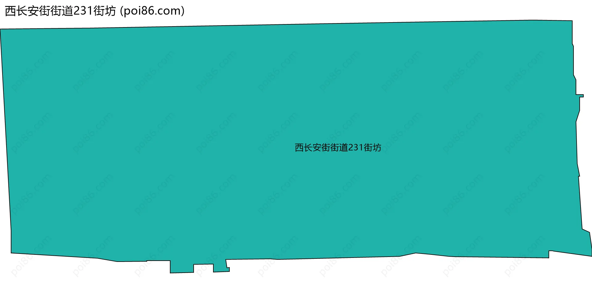 西长安街街道231街坊边界地图
