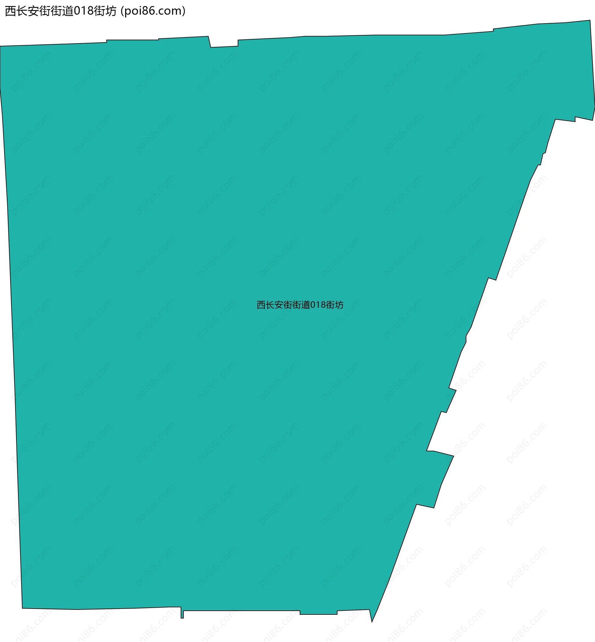 西长安街街道018街坊边界地图