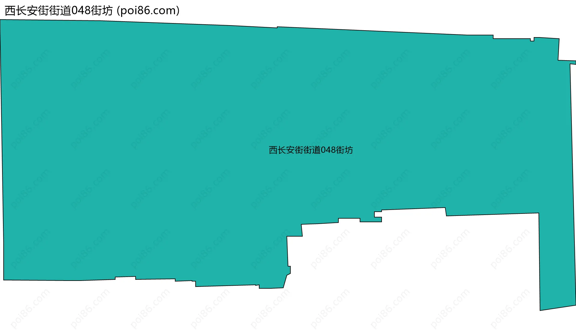 西长安街街道048街坊边界地图