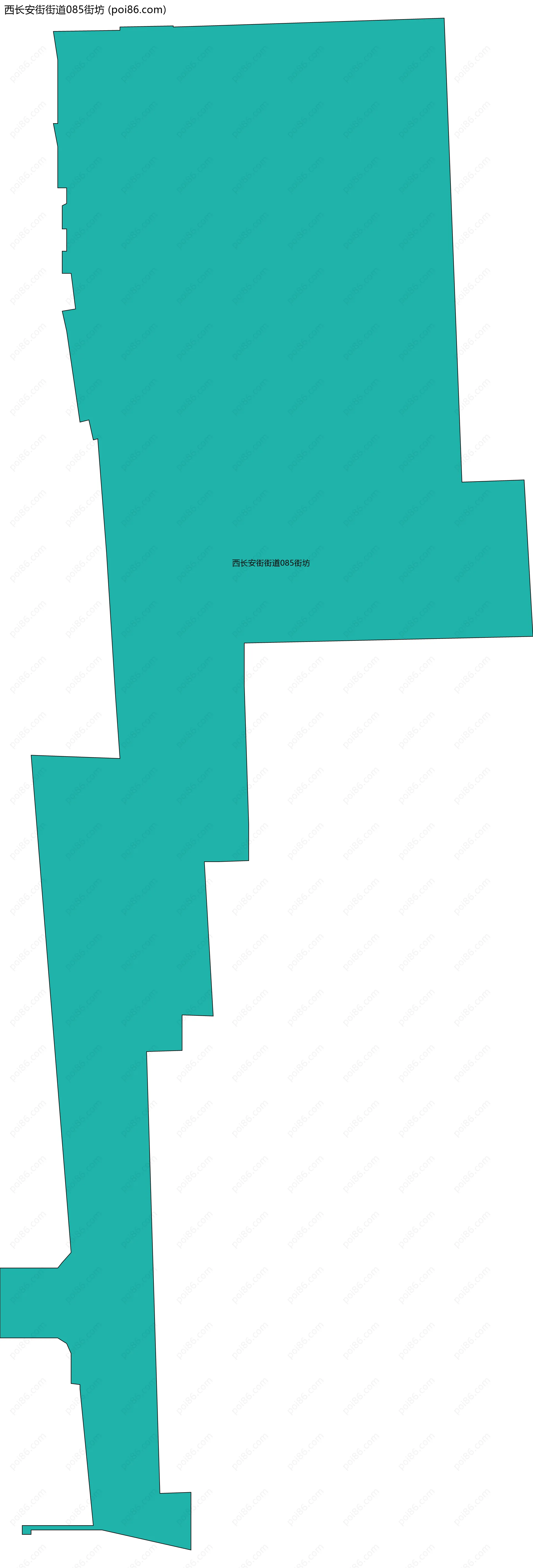 西长安街街道085街坊边界地图