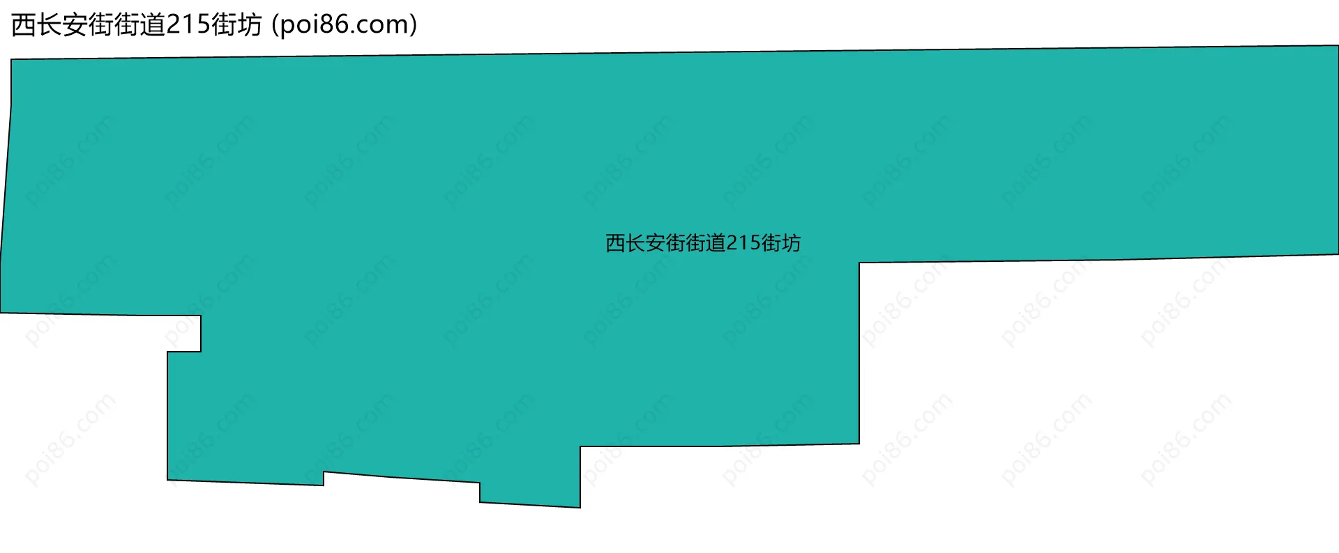 西长安街街道215街坊边界地图