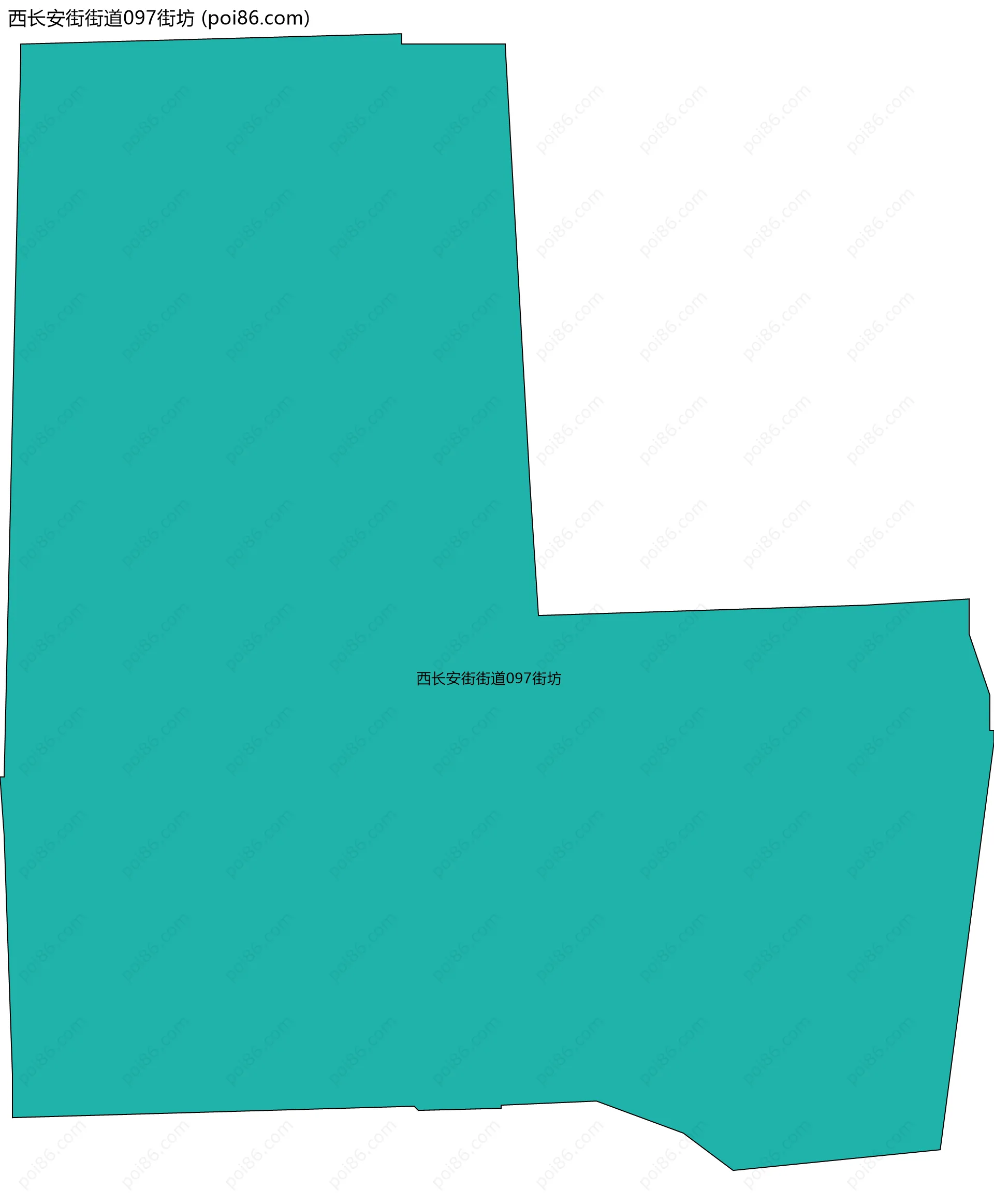 西长安街街道097街坊边界地图