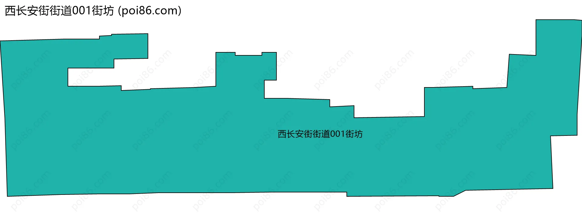 西长安街街道001街坊边界地图