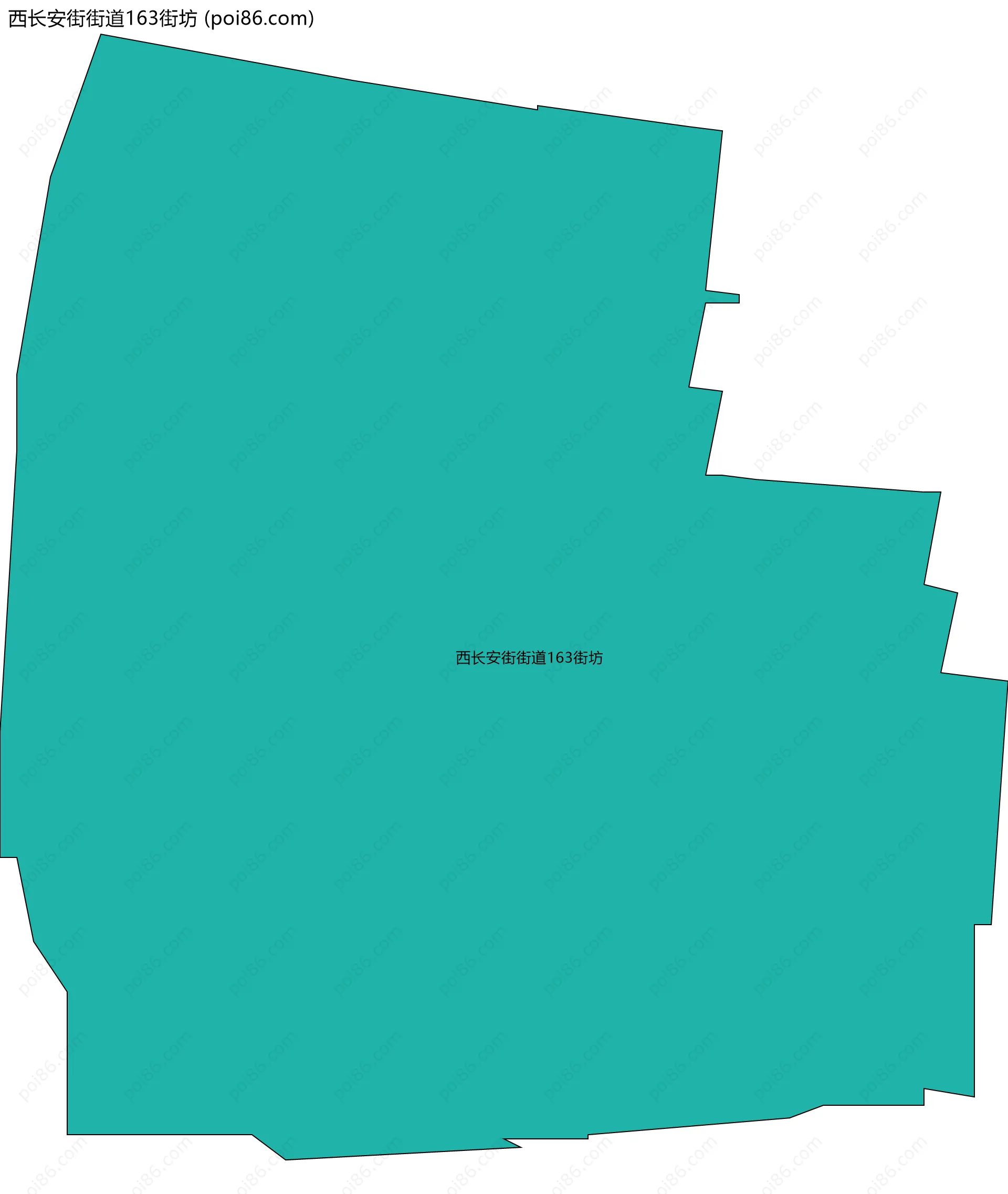 西长安街街道163街坊边界地图