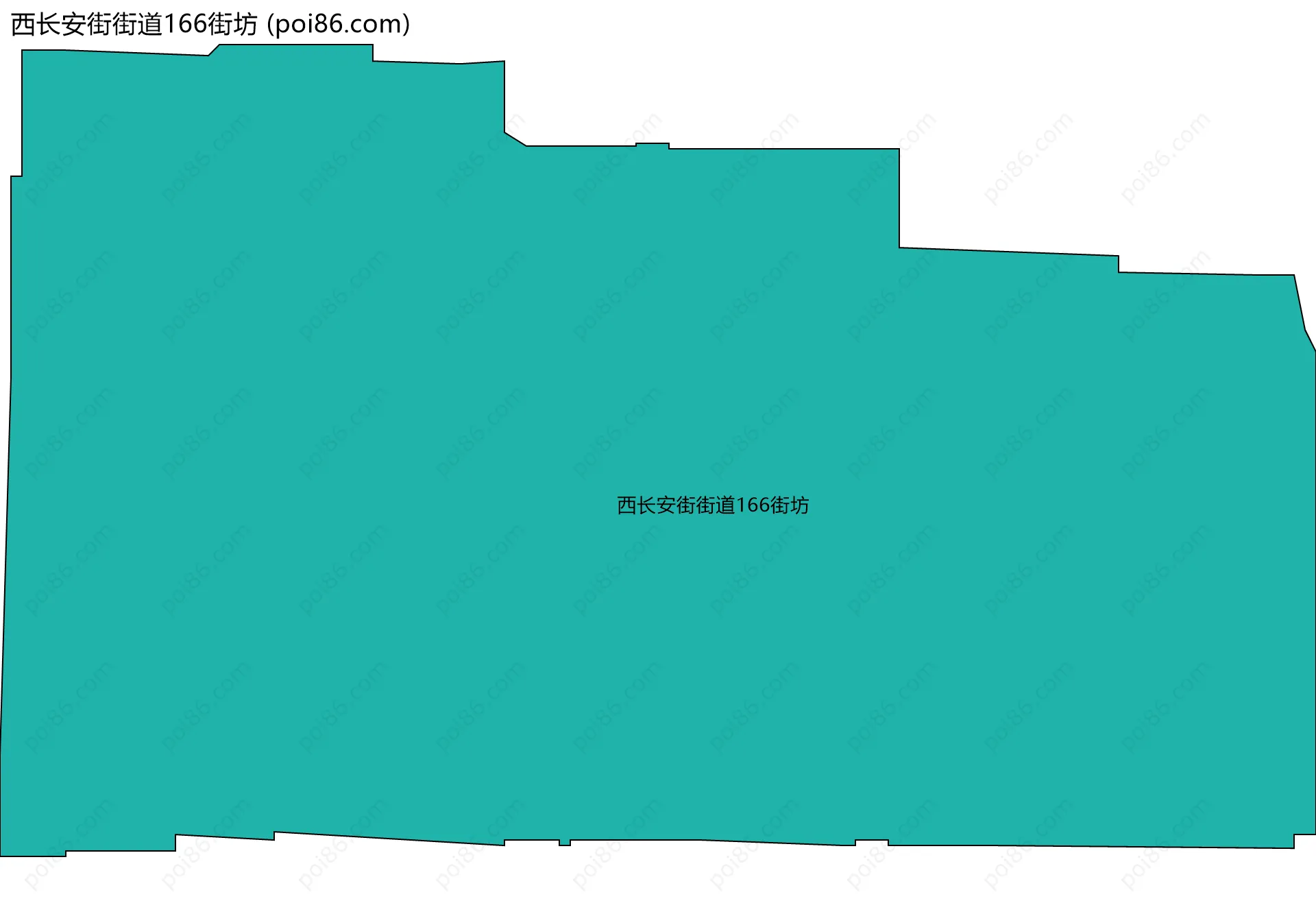 西长安街街道166街坊边界地图