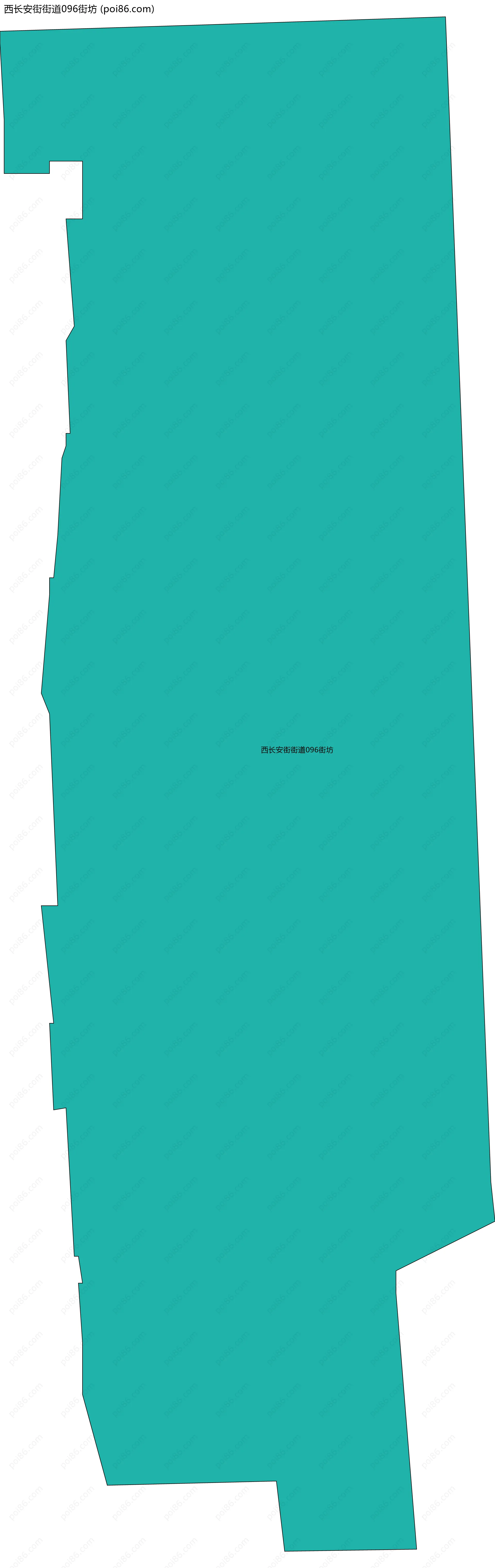 西长安街街道096街坊边界地图