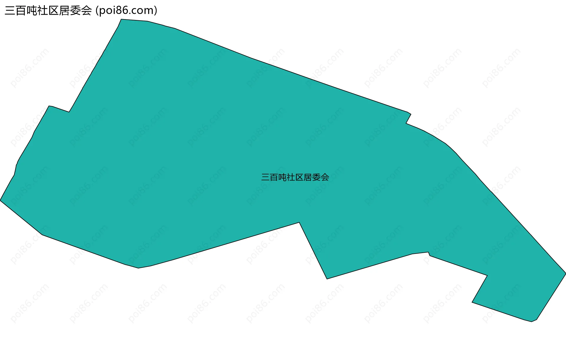 三百吨社区居委会边界地图