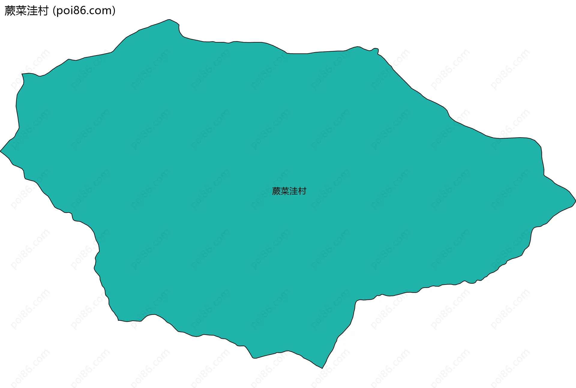 蕨菜洼村边界地图