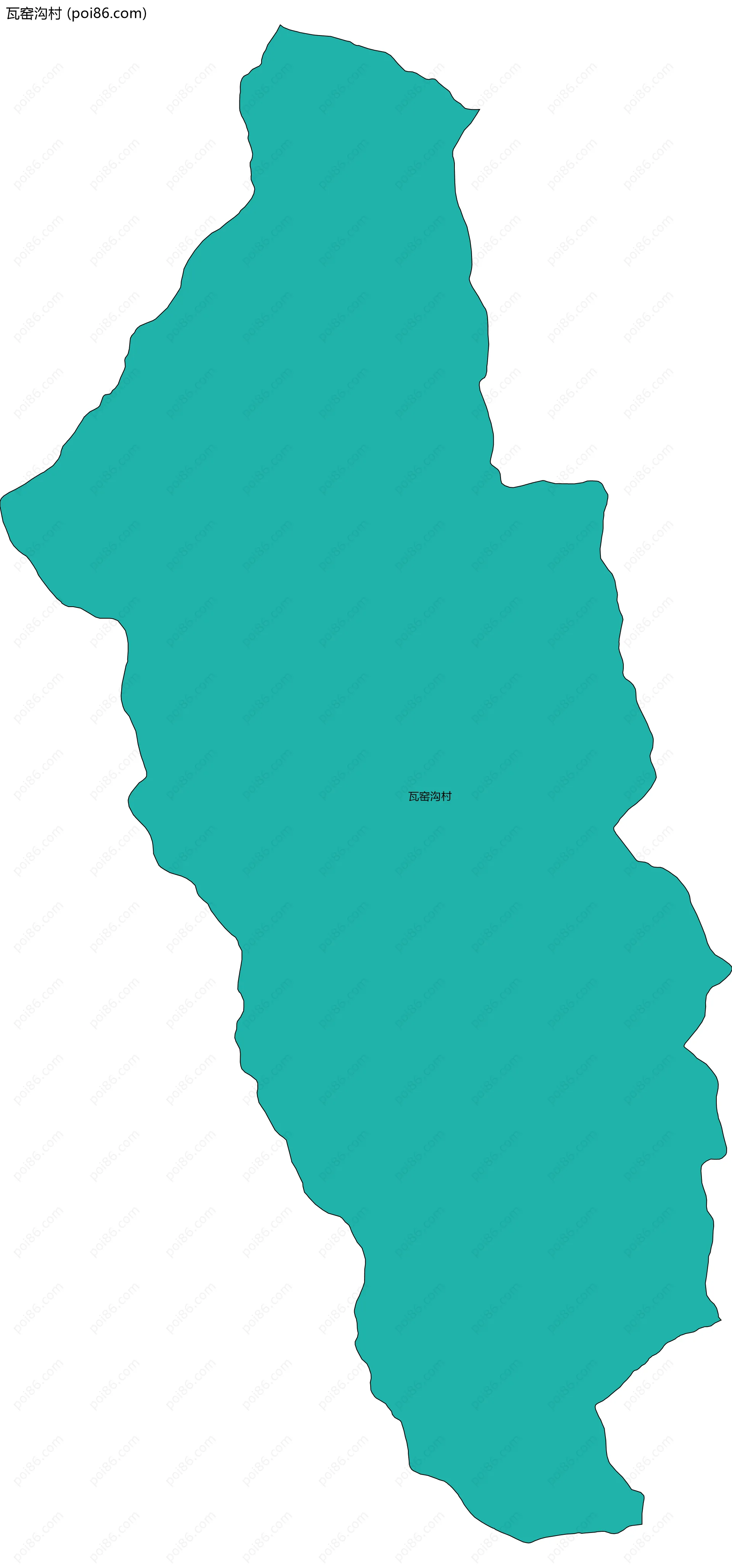 瓦窑沟村边界地图