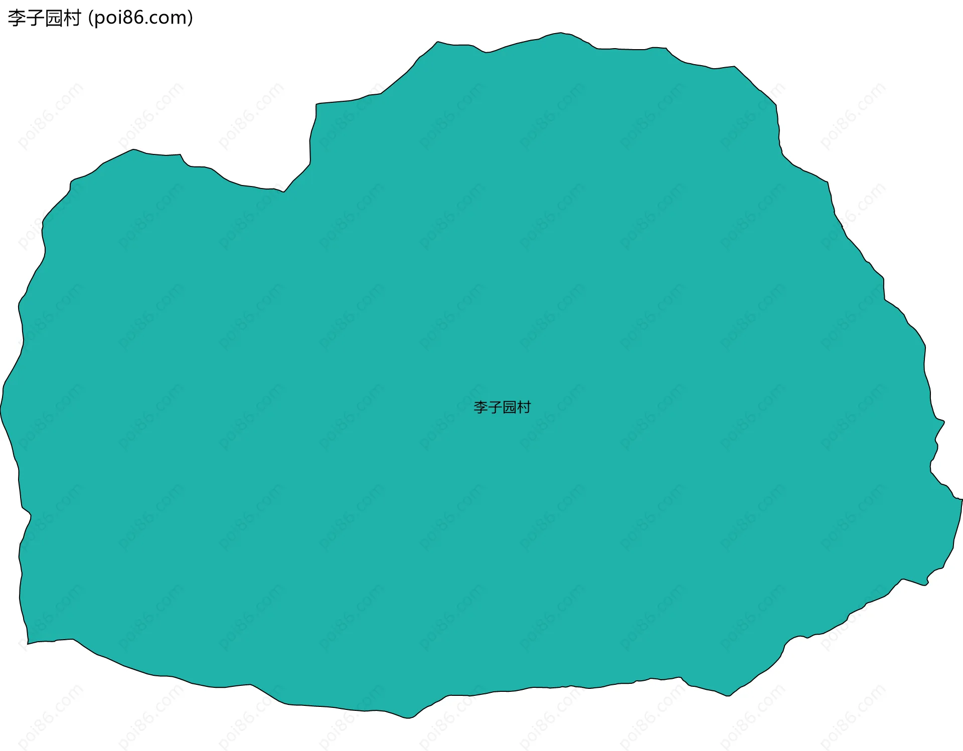 李子园村边界地图