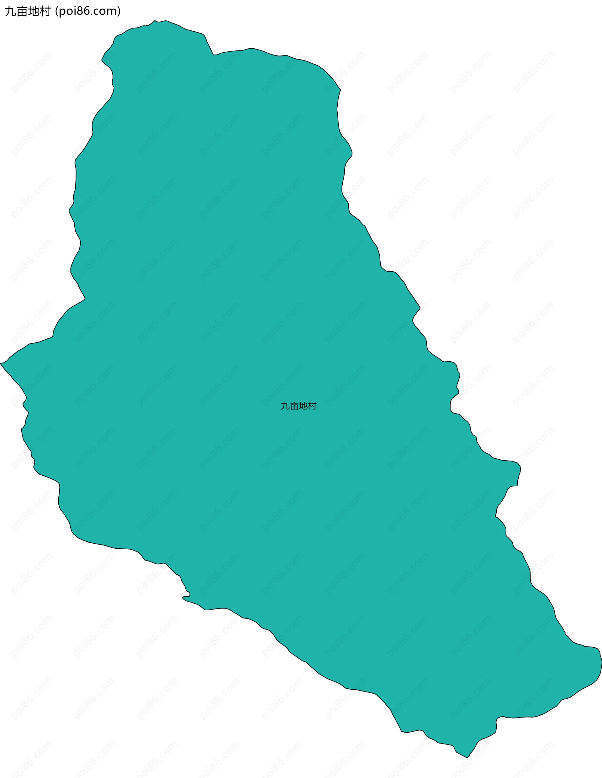 九亩地村边界地图