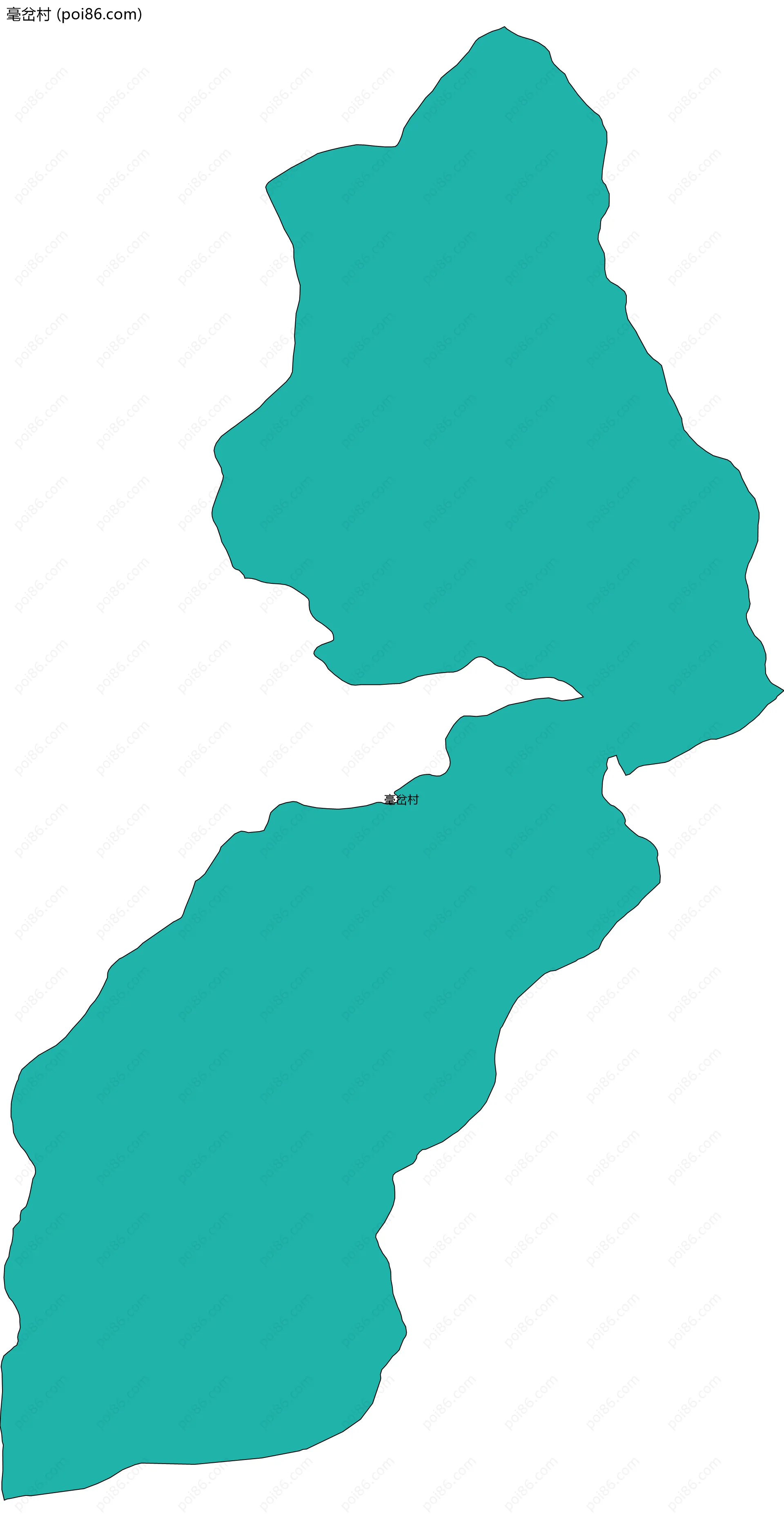 毫岔村边界地图