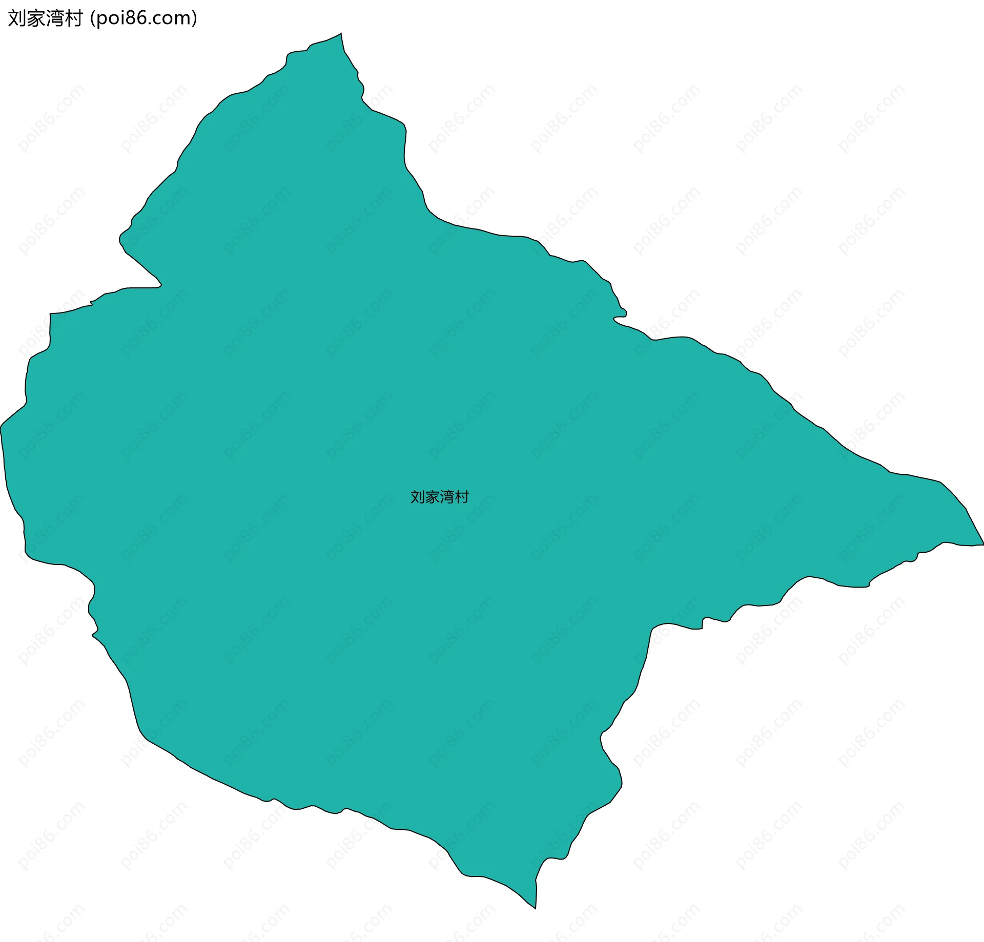 刘家湾村边界地图