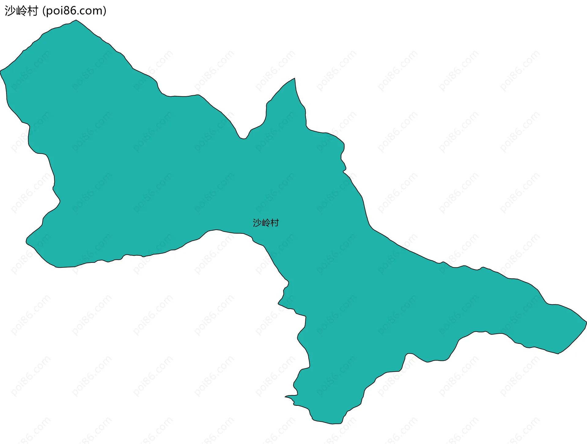 沙岭村边界地图