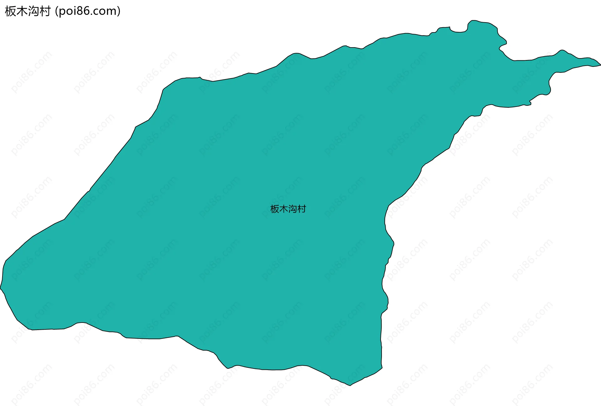 板木沟村边界地图