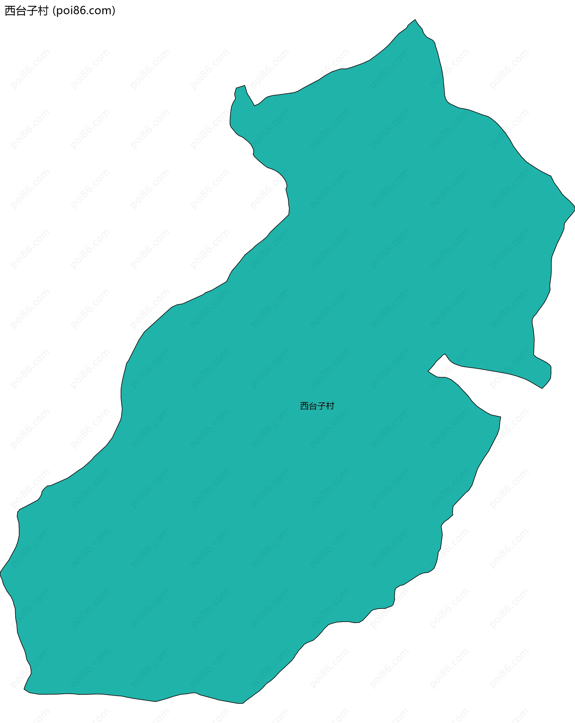 西台子村边界地图