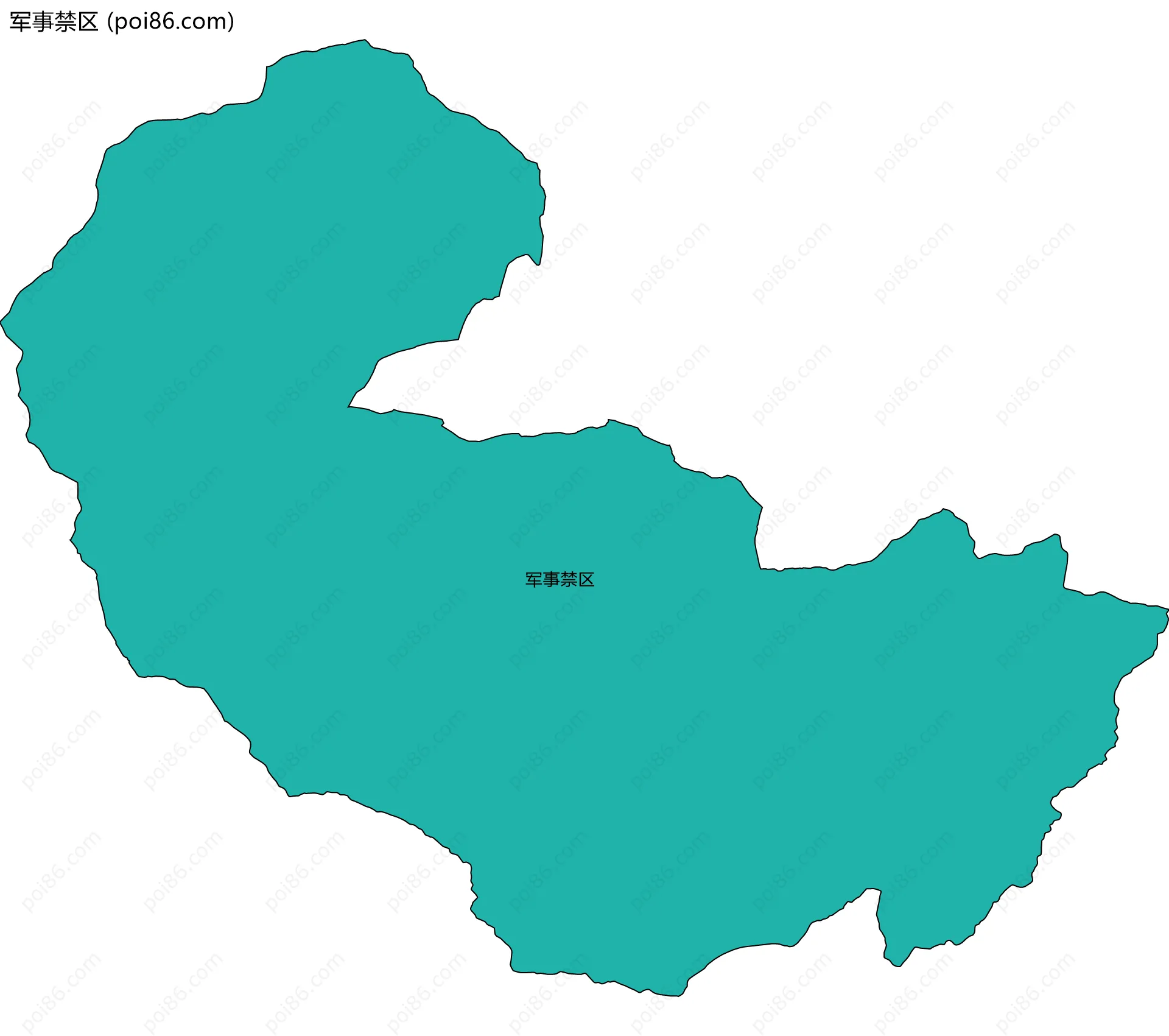 军事禁区边界地图