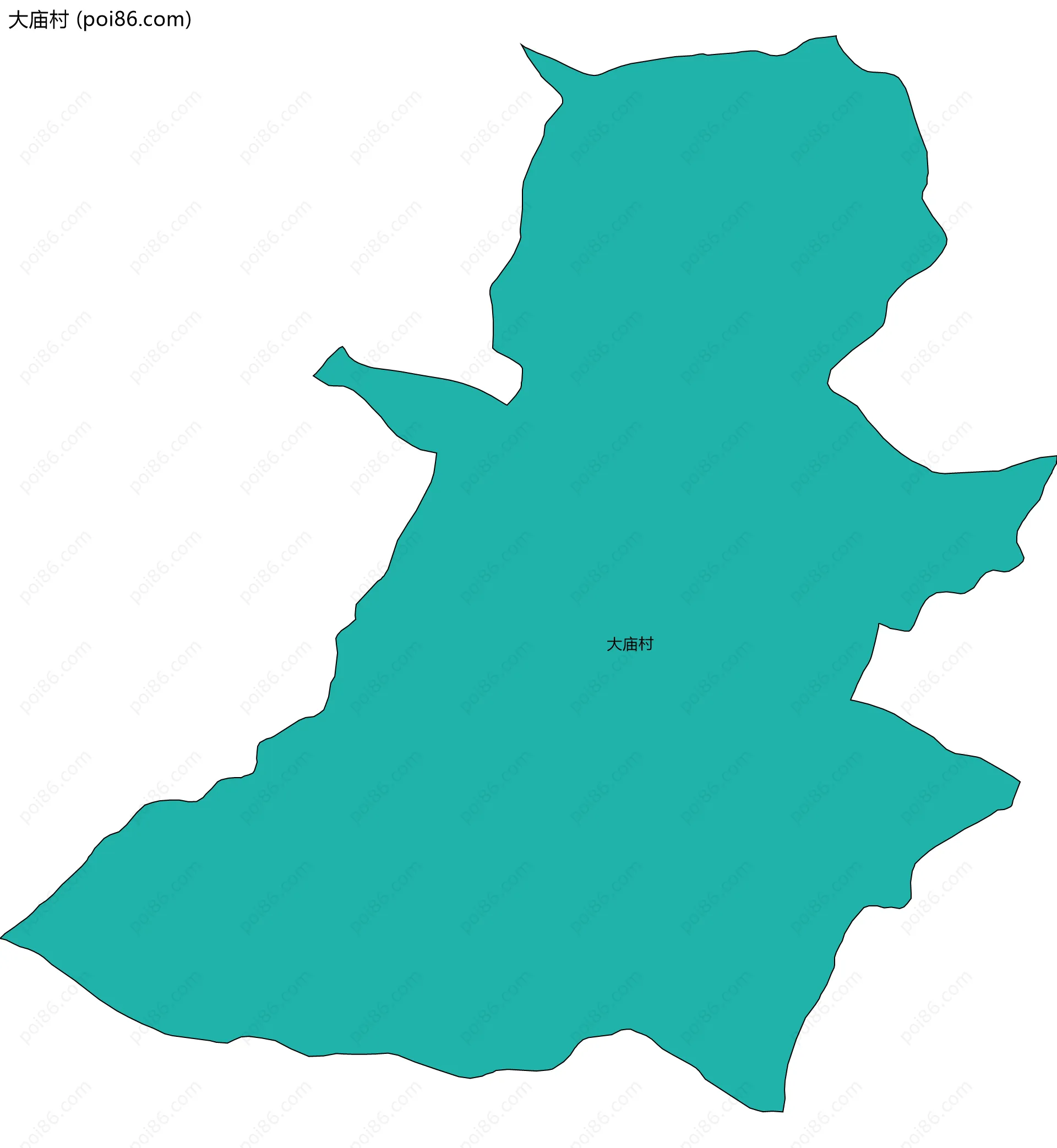 大庙村边界地图