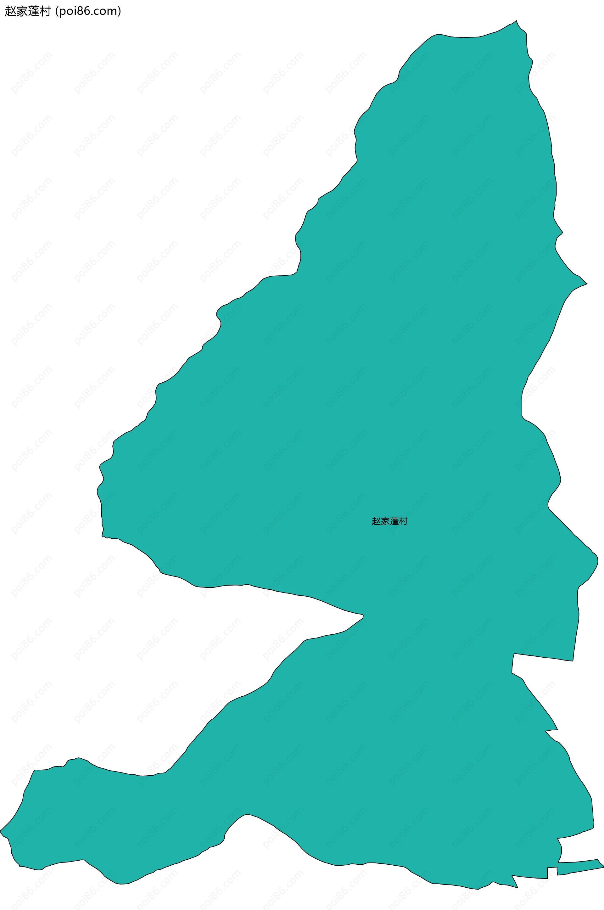 赵家蓬村边界地图