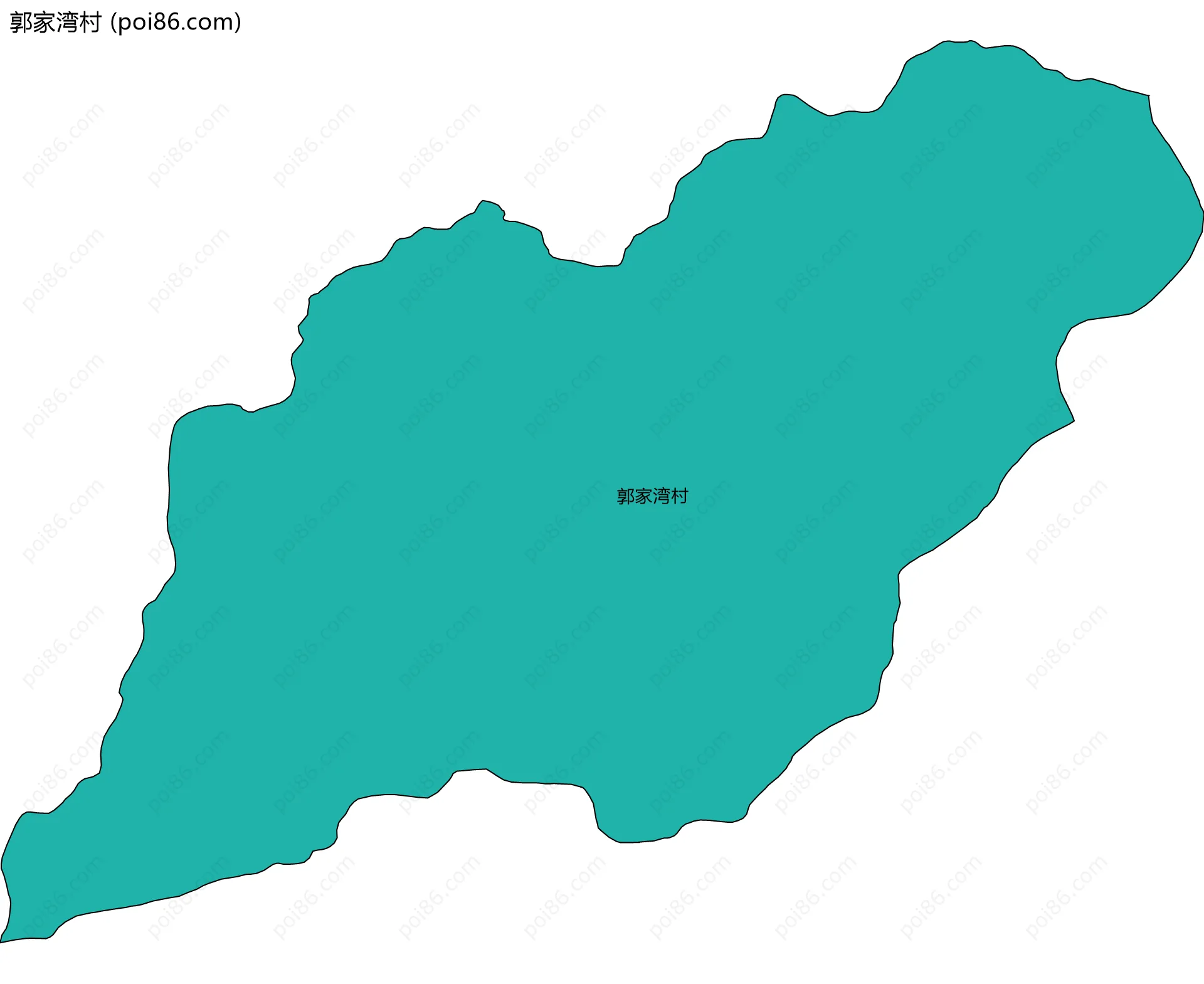 郭家湾村边界地图