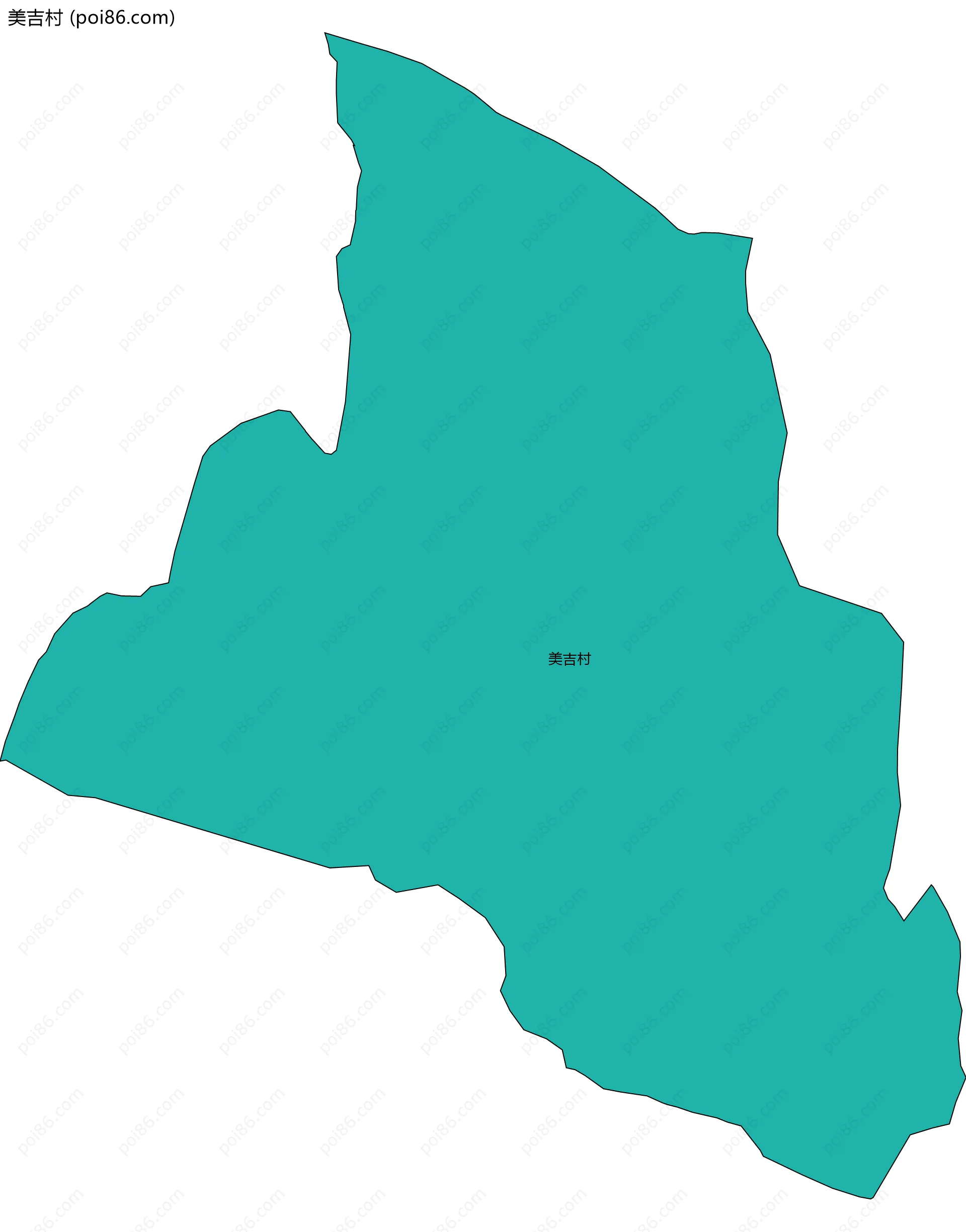 美吉村边界地图