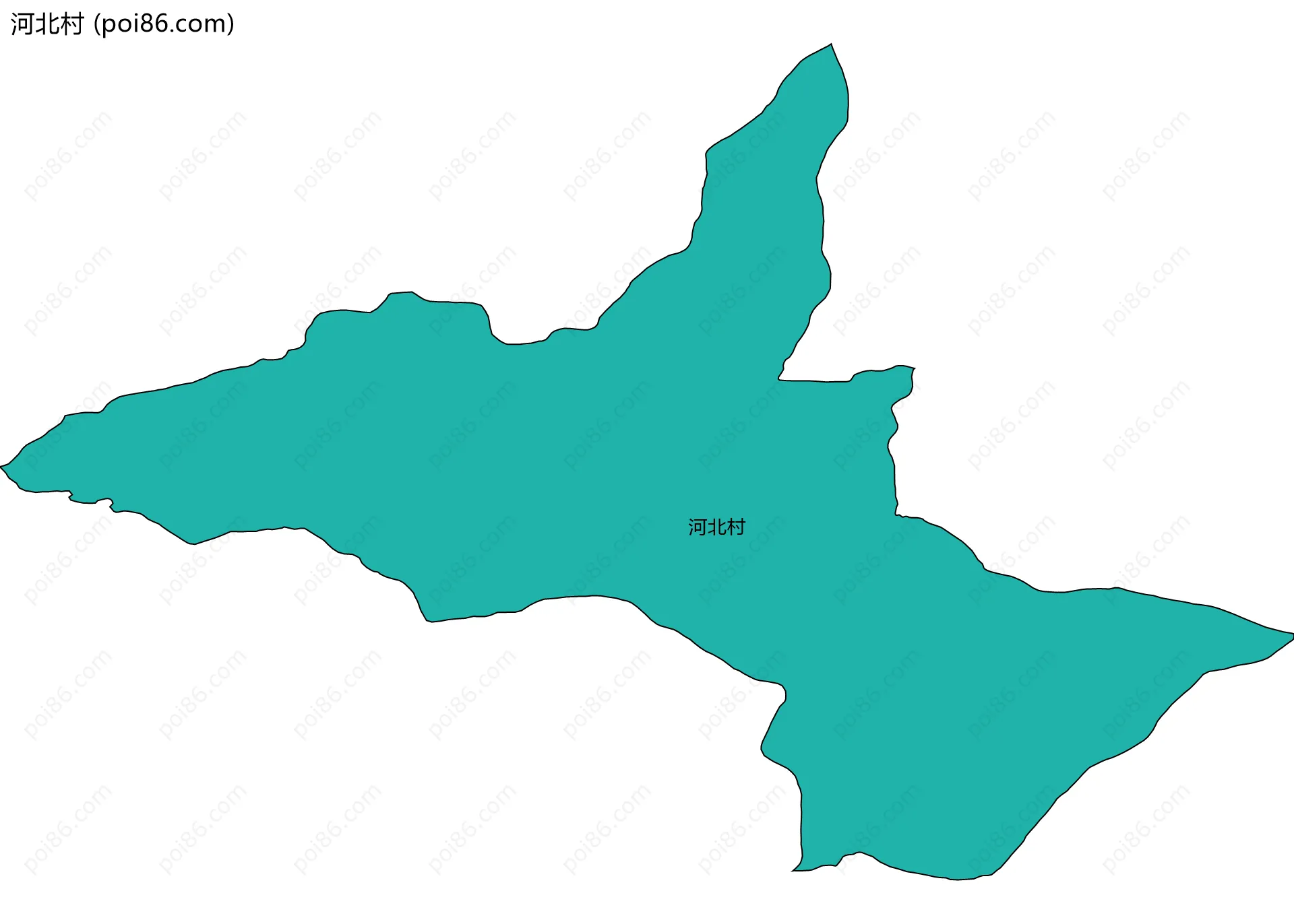 河北村边界地图