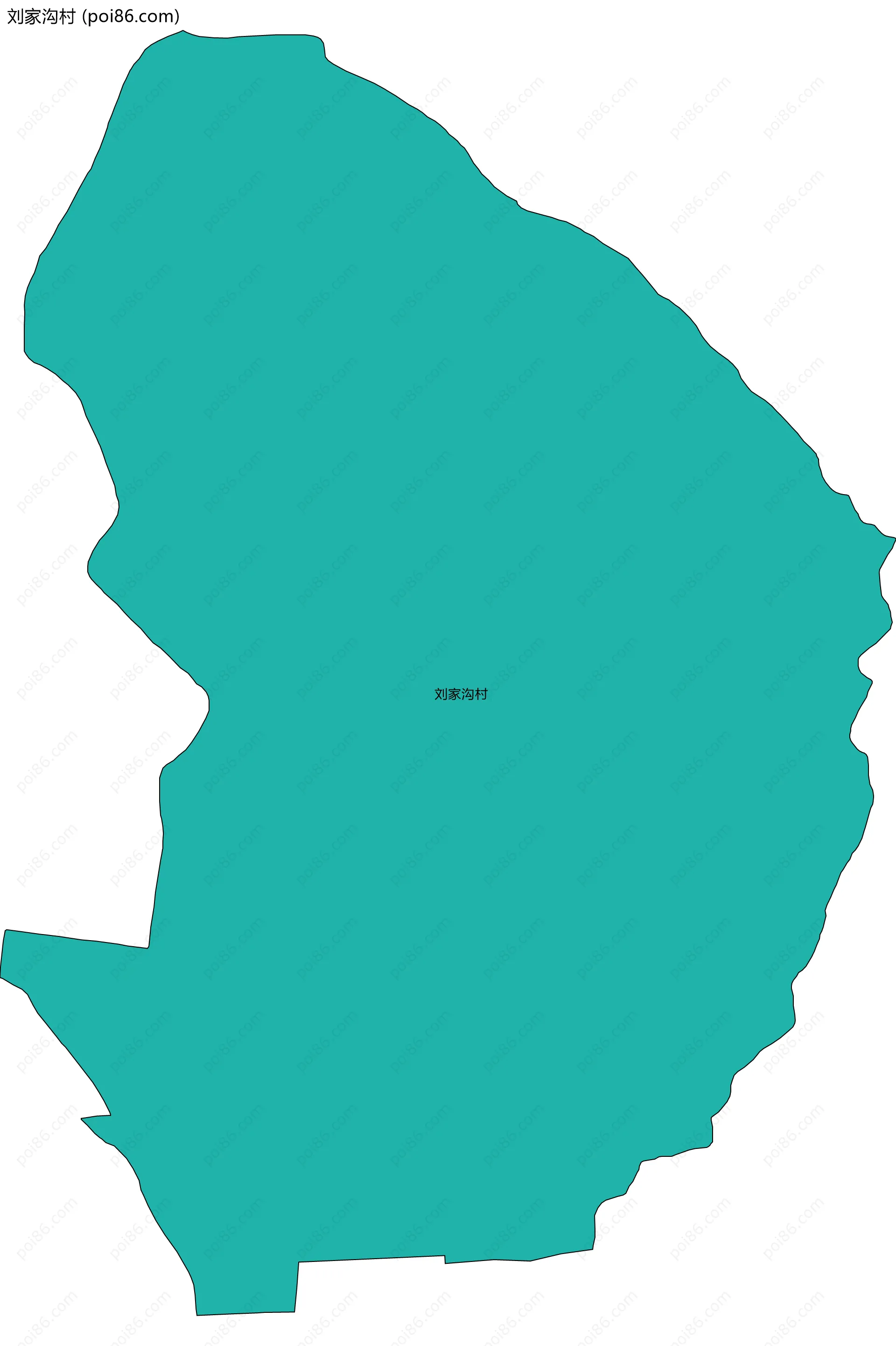 刘家沟村边界地图